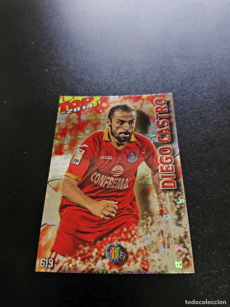 Cromos de F&uacute;tbol: 619 DIEGO CASTRO GETAFE BRILLO ROJO LETRAS TOP MUNDICROMO LIGA 2013 2014 13 14 NO PANINI ESTE