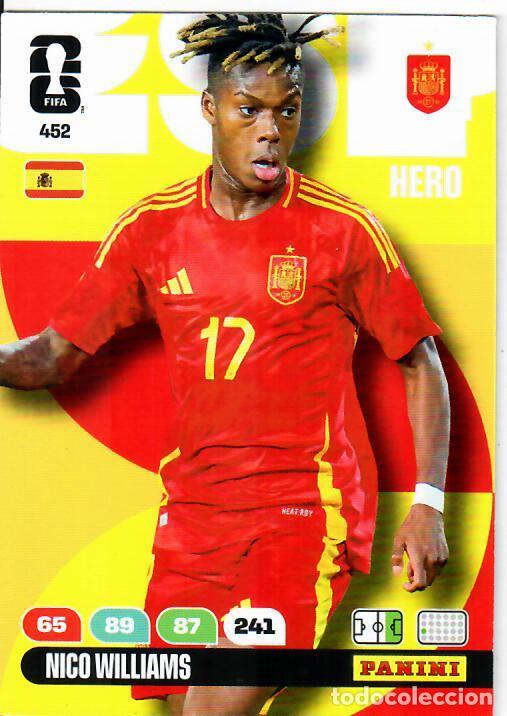 Cromos de F&uacute;tbol: PANINI ADRENALYN MUNDIAL WORLD CUP 2026 - N&ordm; 452 - NICO WILLIAMS - ESPA&Ntilde;A