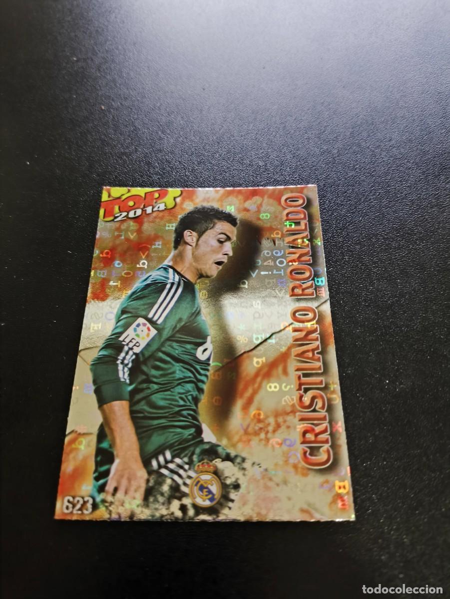 Cromos de F&uacute;tbol: 623 RONALDO REAL MADRID BRILLO ROJO LETRAS TOP MUNDICROMO LIGA 2013 2014 13 14 NO PANINI ESTE
