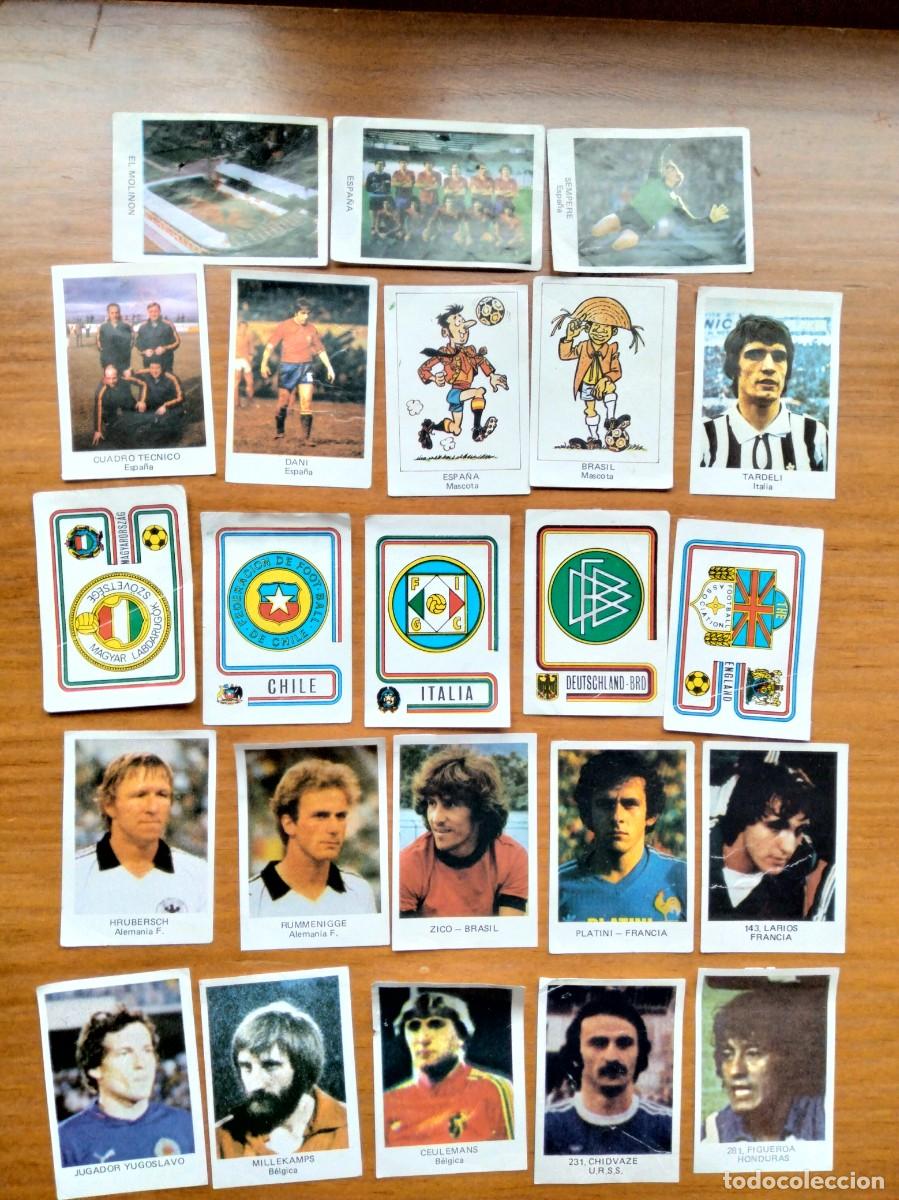 Cromos de F&uacute;tbol: Lote 23 cromos diferentes mundial 82 Espa&ntilde;a Venlico con Zico Platini escudos