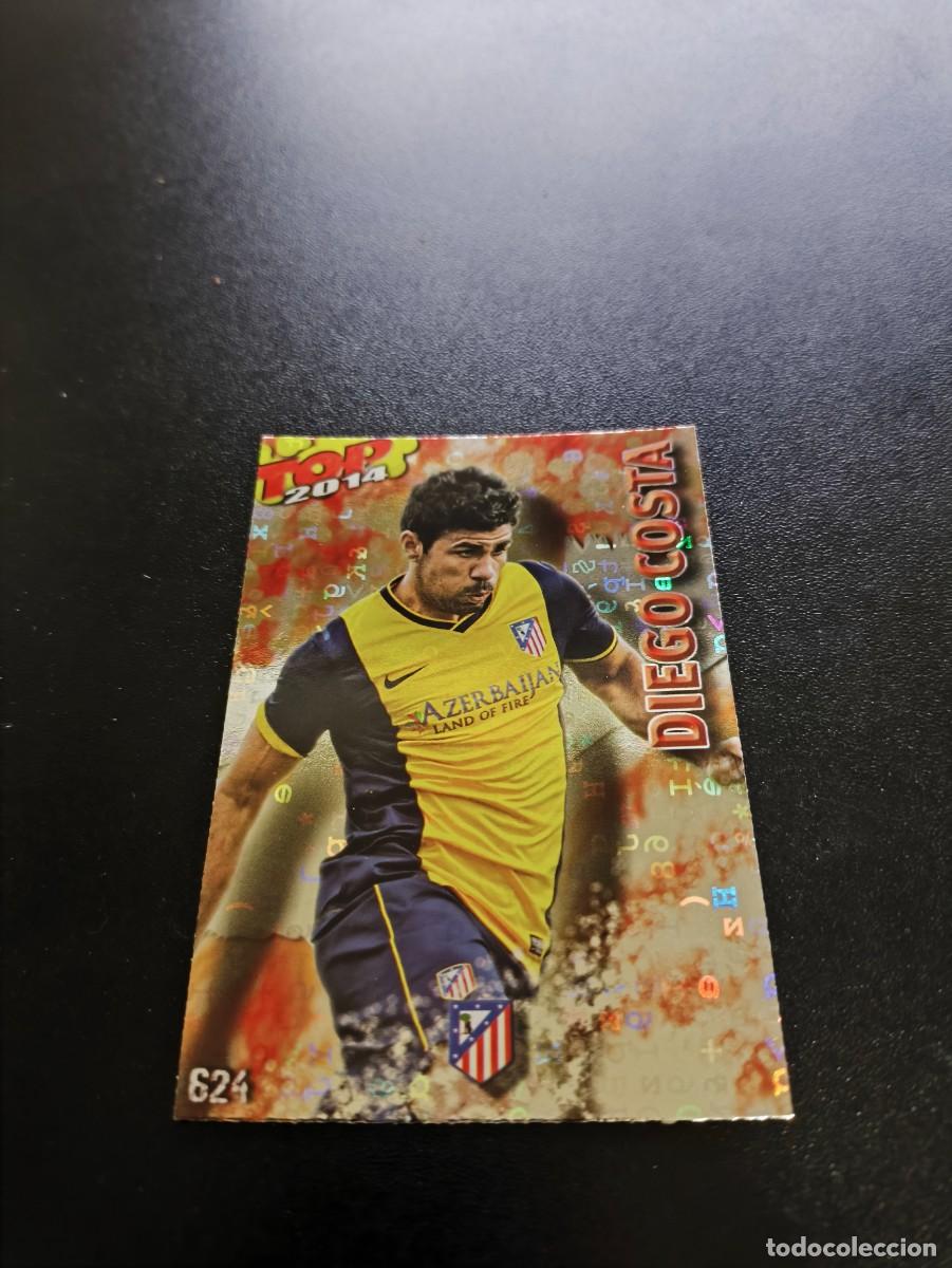 Cromos de F&uacute;tbol: 624 DIEGO COSTA ATLETICO MADRID BRILLO ROJO LETRA TOP MUNDICROMO LIGA 2013 2014 13 14 NO PANINI ESTE