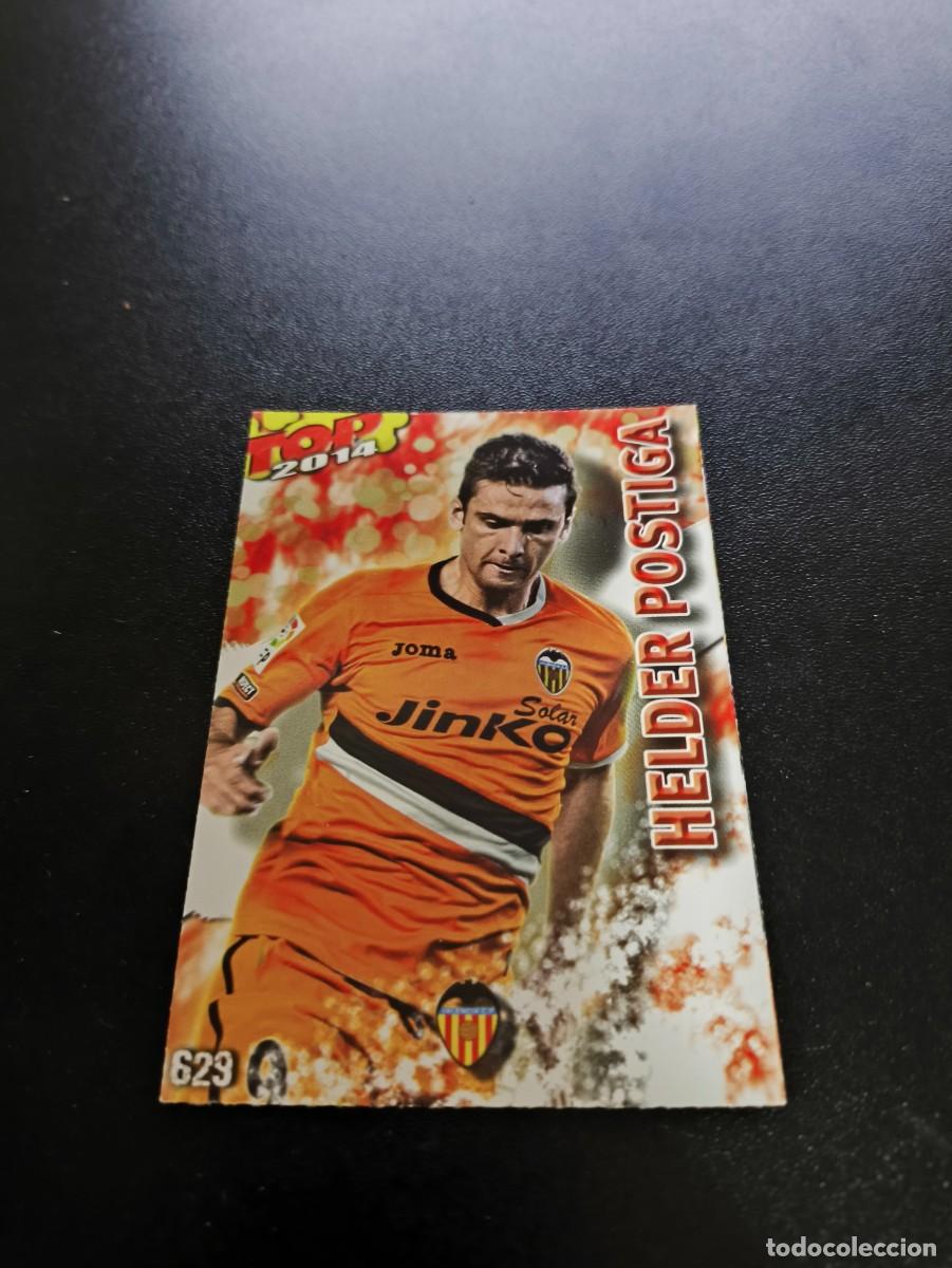 Football Stickers: 629 HELDER POSTIGA VALENCIA ROJO MATE TOP MUNDICROMO LIGA 2013 2014 13 14 NO PANINI ESTE