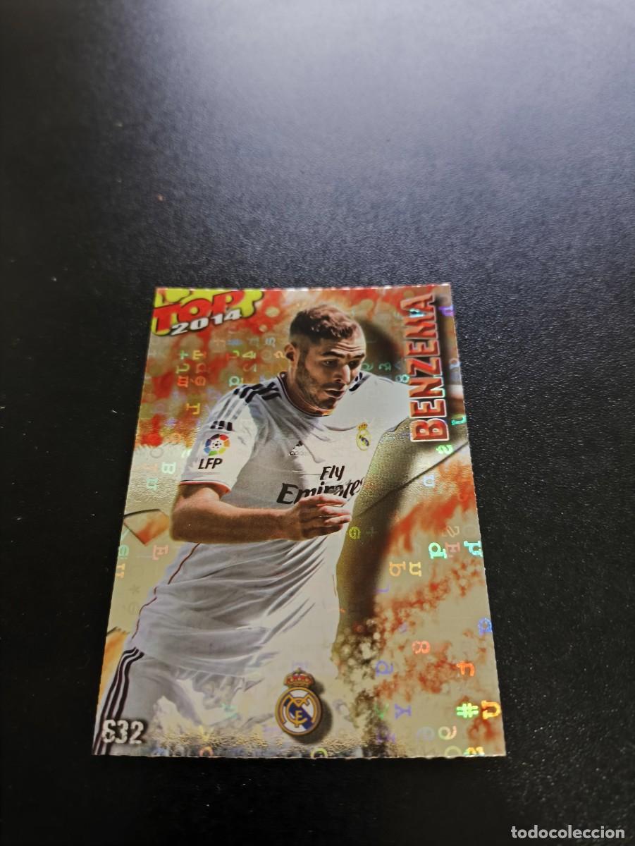 Football Stickers: 632 BENZEMA REAL MADRID BRILLO ROJO LETRAS TOP MUNDICROMO LIGA 2013 2014 13 14 NO PANINI ESTE