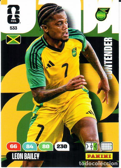 Cromos de F&uacute;tbol: PANINI ADRENALYN MUNDIAL WORLD CUP 2026 - CONTENDER N&ordm; 533 - LEON BAILEY - JAMAICA