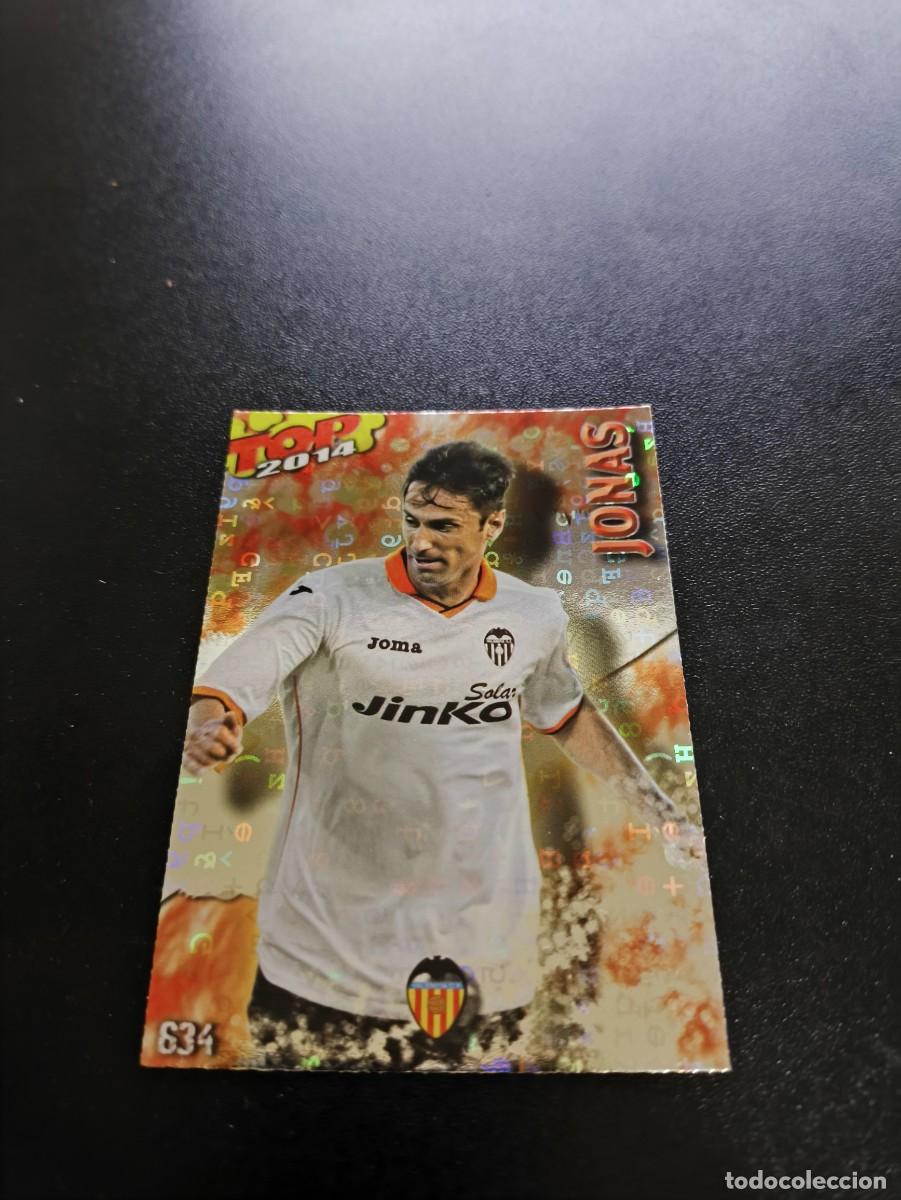 Cromos de F&uacute;tbol: 634 JONAS VALENCIA BRILLO ROJO LETRAS TOP MUNDICROMO LIGA 2013 2014 13 14 NO PANINI ESTE