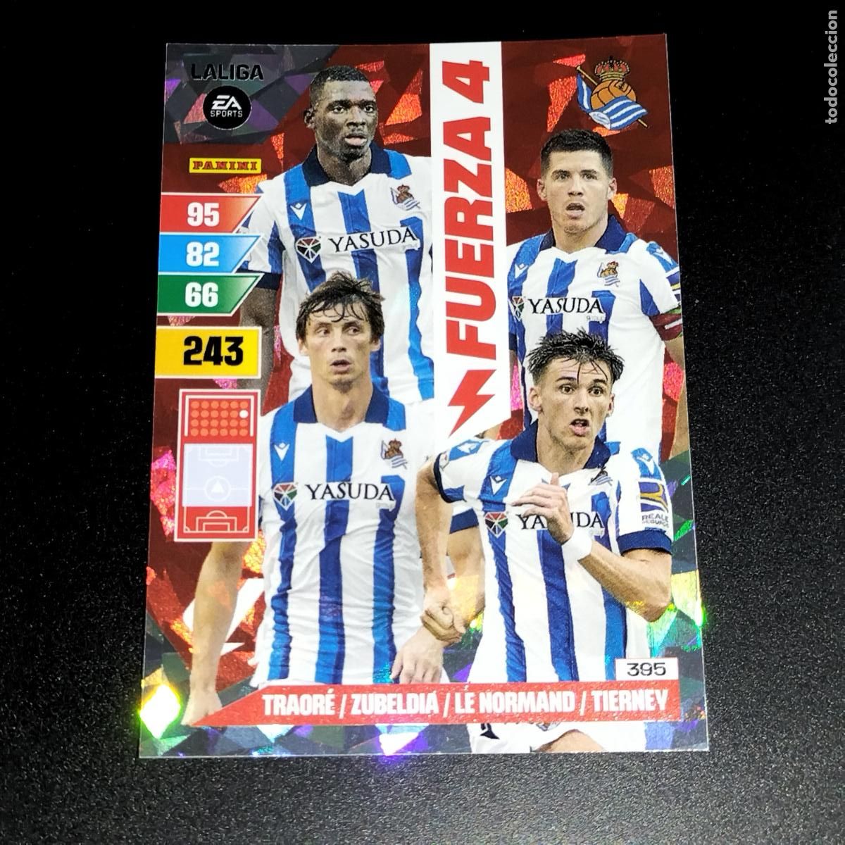 Cromos de F&uacute;tbol: 395 FUERZA 4 TRAORE ZUBELDIA REAL SOCIEDAD CROMOS ADRENALYN XL LALIGA CARD 2023 2024 23 214 PANINI