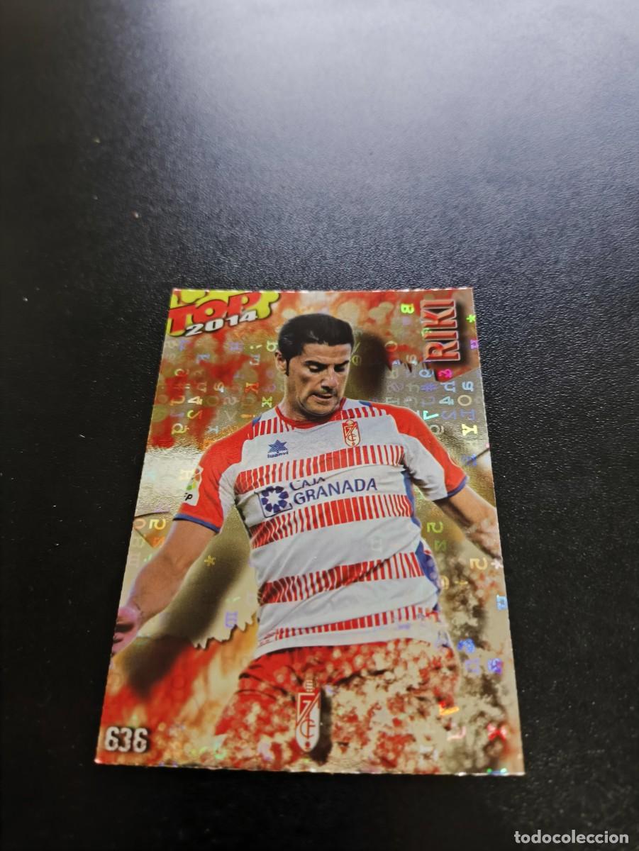 Cromos de F&uacute;tbol: 636 RIKI GRANADA BRILLO ROJO LETRAS TOP MUNDICROMO LIGA 2013 2014 13 14 NO PANINI ESTE