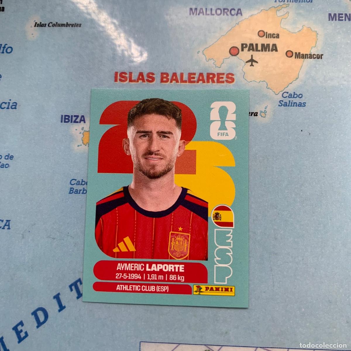 Cromos de F&uacute;tbol: Laporte n&uacute;mero 4 de Espa&ntilde;a cromo panini Mundial Fifa World Cup 2026