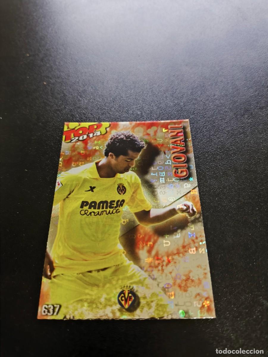 Cromos de F&uacute;tbol: 637 GIOVANI VILLARREAL BRILLO ROJO LETRAS TOP MUNDICROMO LIGA 2013 2014 13 14 NO PANINI ESTE