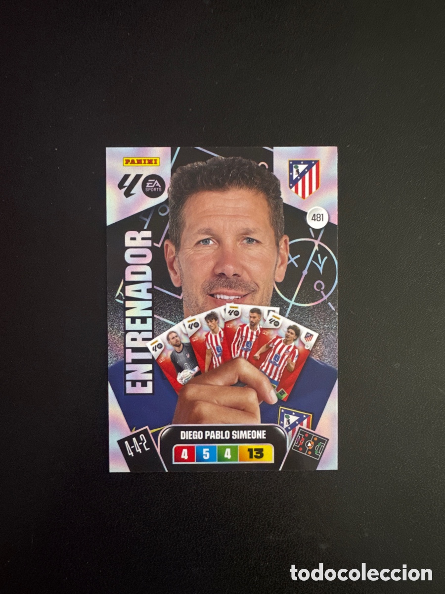 Cartes &agrave; collectionner de Football: SIMEONE ENTRENADOR NUMERO 481 ADRENALYN 2025 2026
