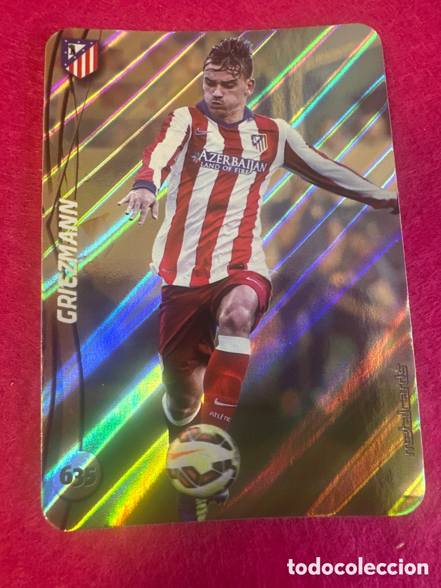 Cartes &agrave; collectionner de Football: 635 GRIEZMANN (AT.MADRID) TOP VERSI&Oacute;N DIAGONLES MUNDICROMO 2015 14 15 METALCARD
