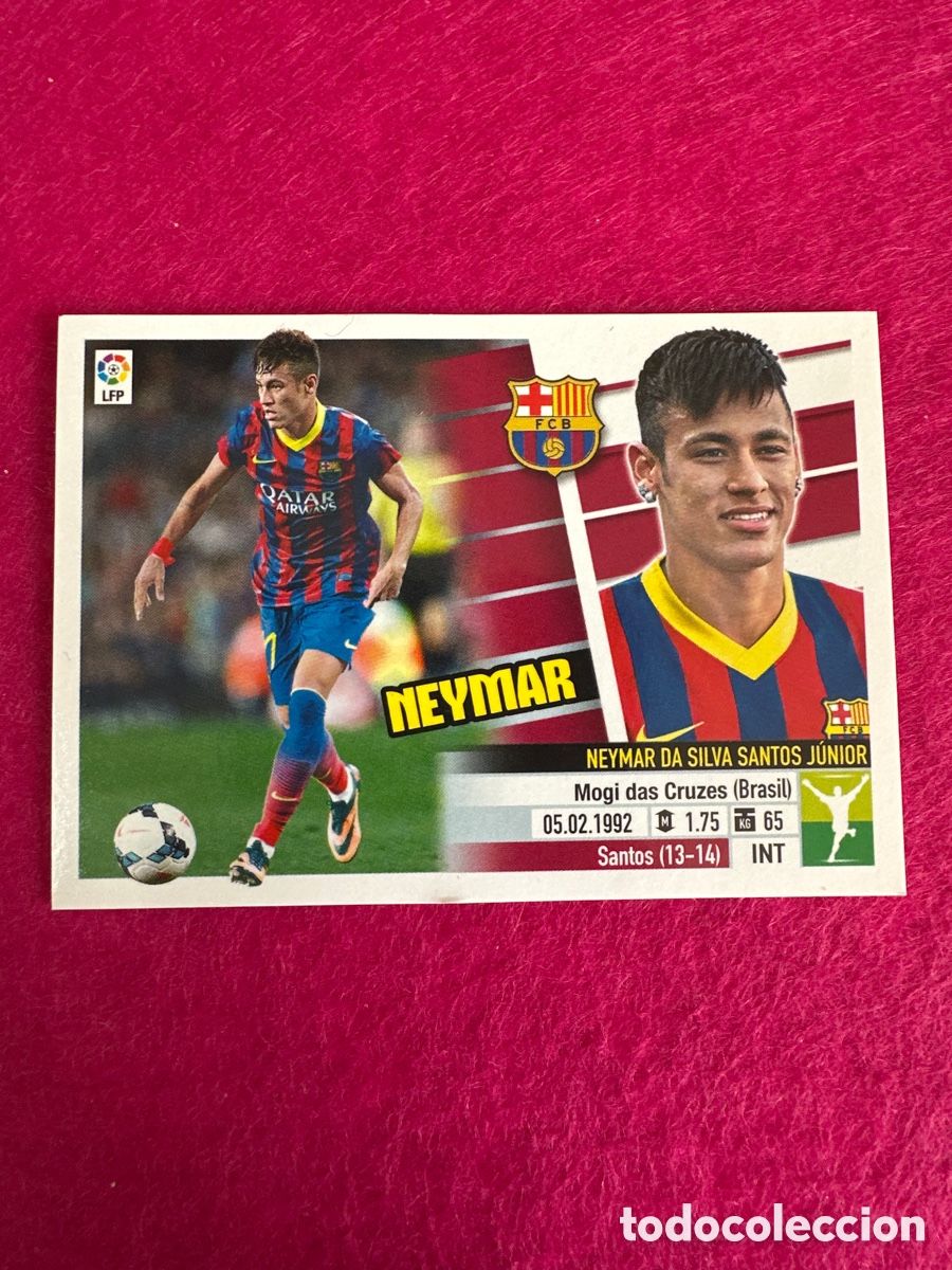 Cromos de Futebol: NEYMAR (F.C.BARCELONA) N&ordm; 1 &Uacute;TIMOS FICHAJES LIGA ESTE 2013-2014 13 14 NUNCA PEGADO SIN PEGAR