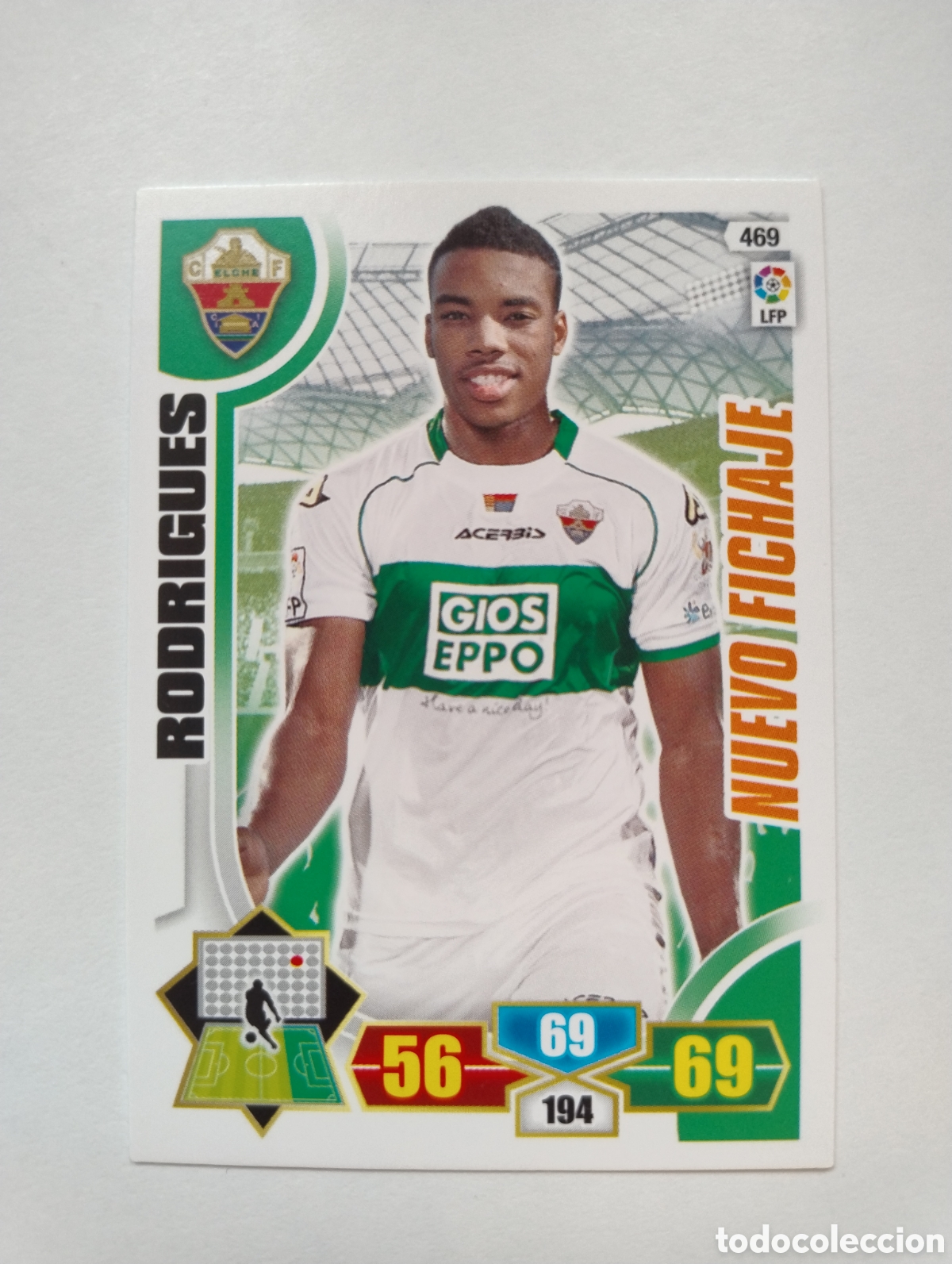 Cromos de F&uacute;tbol: 469 - Rodrigues - Elche - Adrenalyn XL Liga 2013 - 2014 Nuevo Fichaje