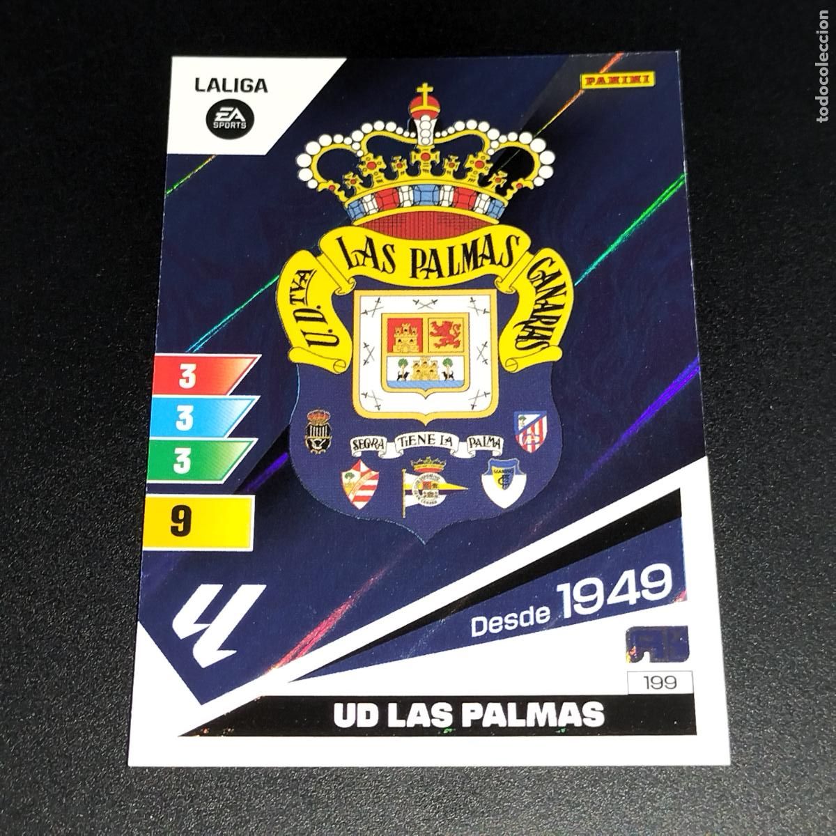 Cromos de F&uacute;tbol: 199 ESCUDO LOGO LAS PALMAS CROMOS ADRENALYN XL LALIGA CARD 2023 2024 23 214 PANINI