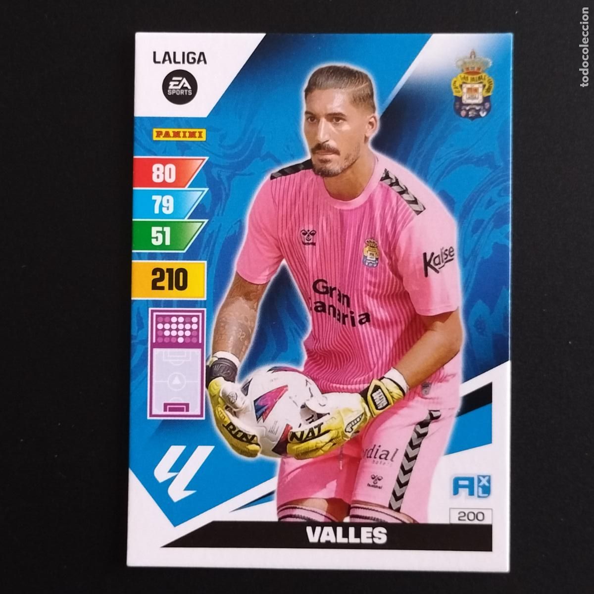 Cromos de F&uacute;tbol: 200 VALLES LAS PALMAS CROMOS ADRENALYN XL LALIGA CARD 2023 2024 23 214 PANINI
