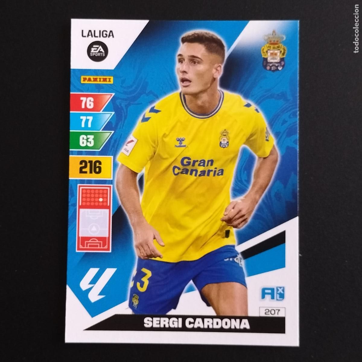 Cromos de F&uacute;tbol: 207 SERGI CARDONA LAS PALMAS CROMOS ADRENALYN XL LALIGA CARD 2023 2024 23 214 PANINI