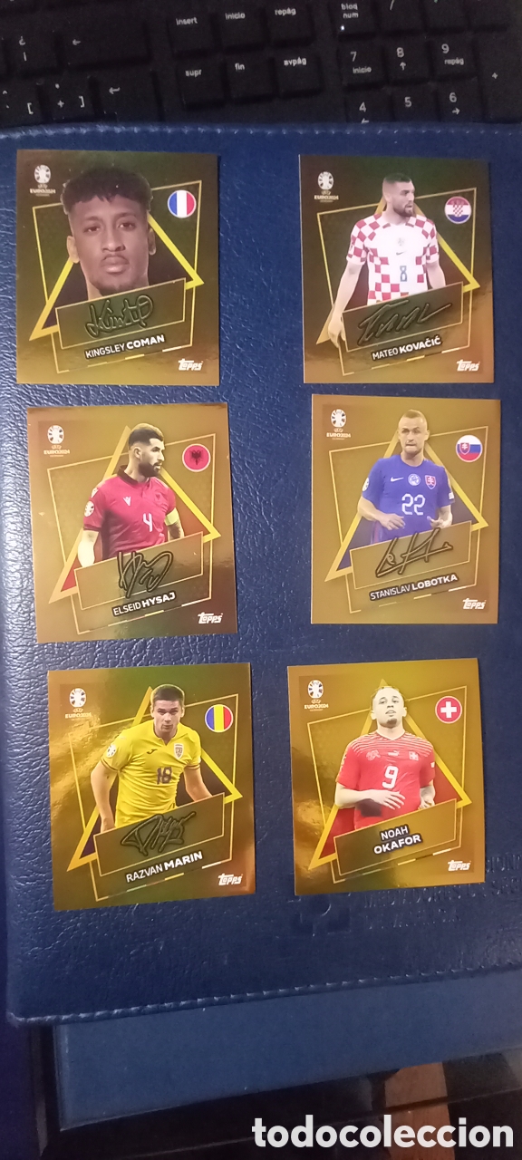Cromos de F&uacute;tbol: Lote 6 cromos dorados TOPPS EURO 2024