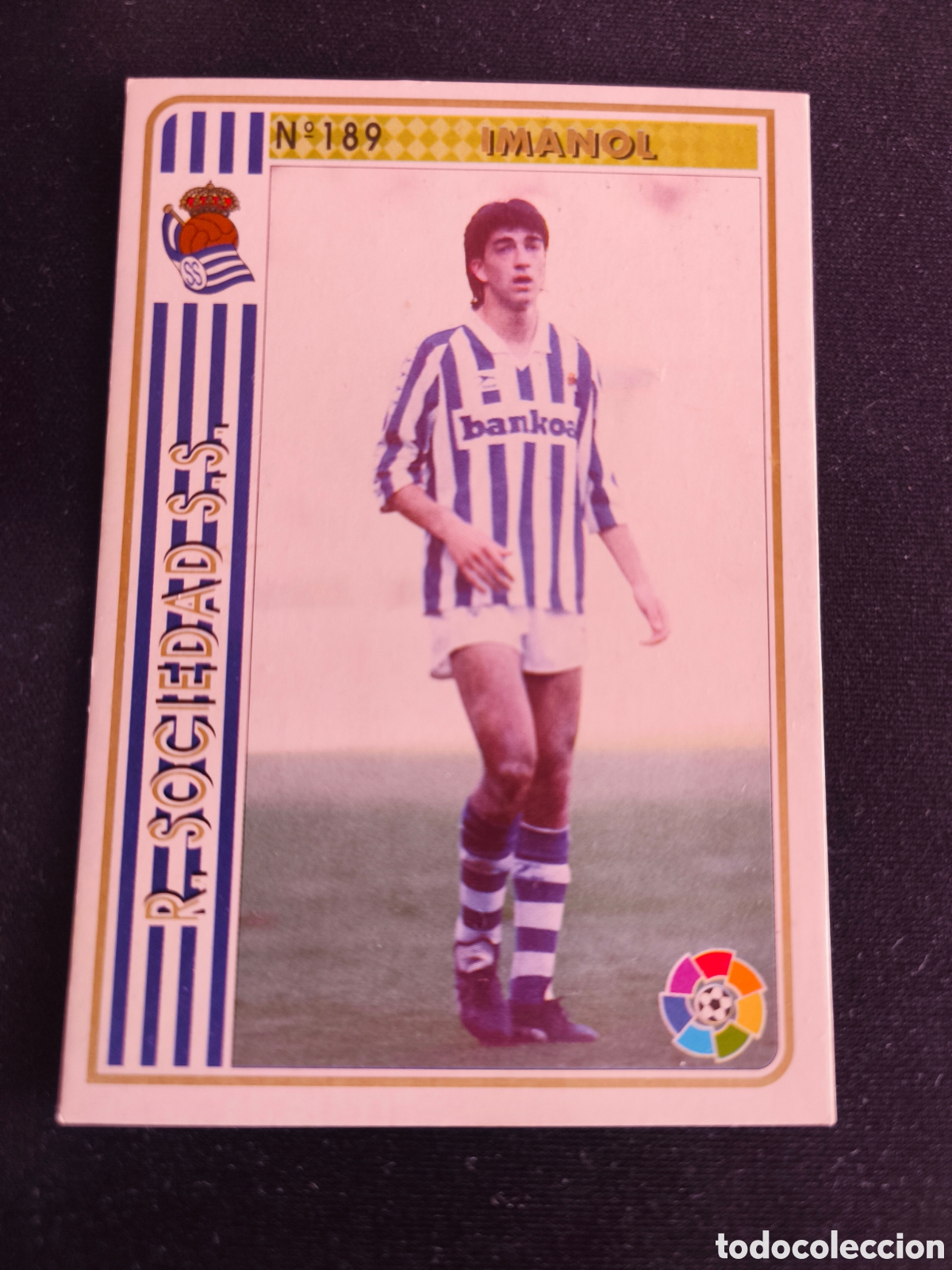 Cromos de F&uacute;tbol: 189 Imanol Real Sociedad LAS FICHAS DE LA LIGA MUNDICROMO 1994 1995 94 95