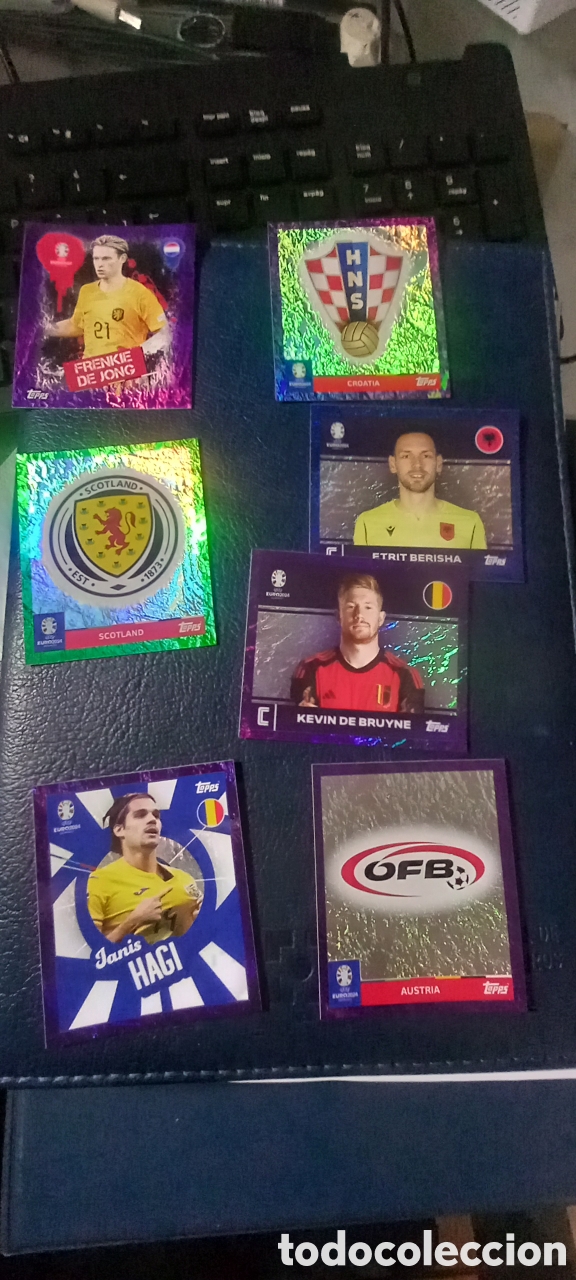 Cromos de F&uacute;tbol: Lote 7 cromos paralelos TOPPS EURO 2024