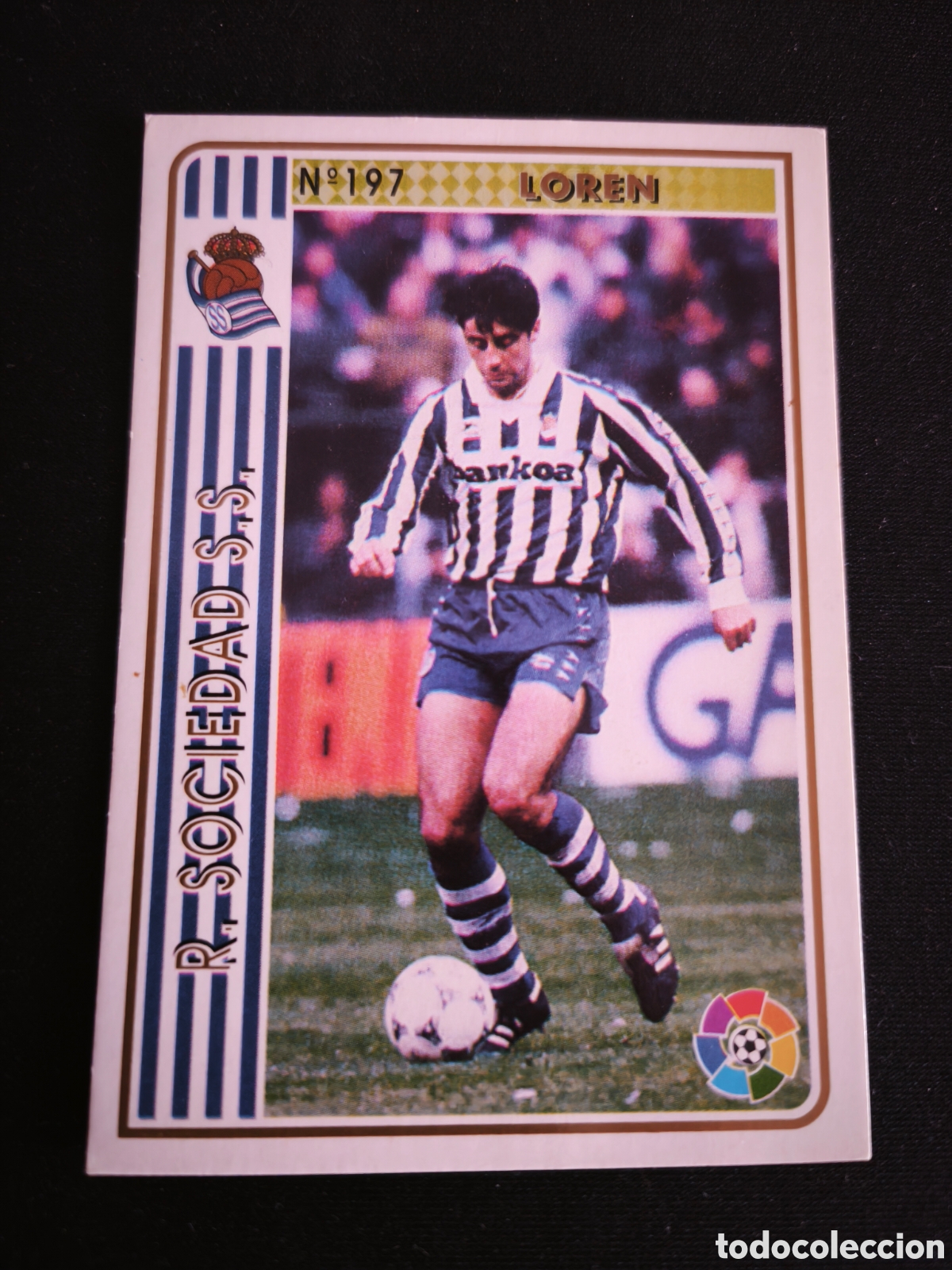 Cromos de F&uacute;tbol: 197 Loren Real Sociedad LAS FICHAS DE LA LIGA MUNDICROMO 1994 1995 94 95