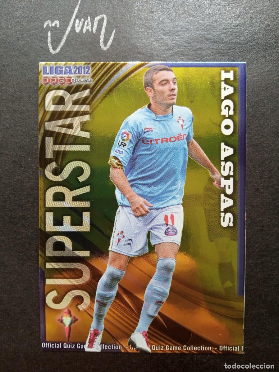 Cartes &agrave; collectionner de Football: 836 SUPERSTAR BRILLO LISO IAGO ASPAS RC CELTA VIGO ⚽ MUNDICROMO &reg; PLATINUM LIGA QUIZ 2011 2012 11 12