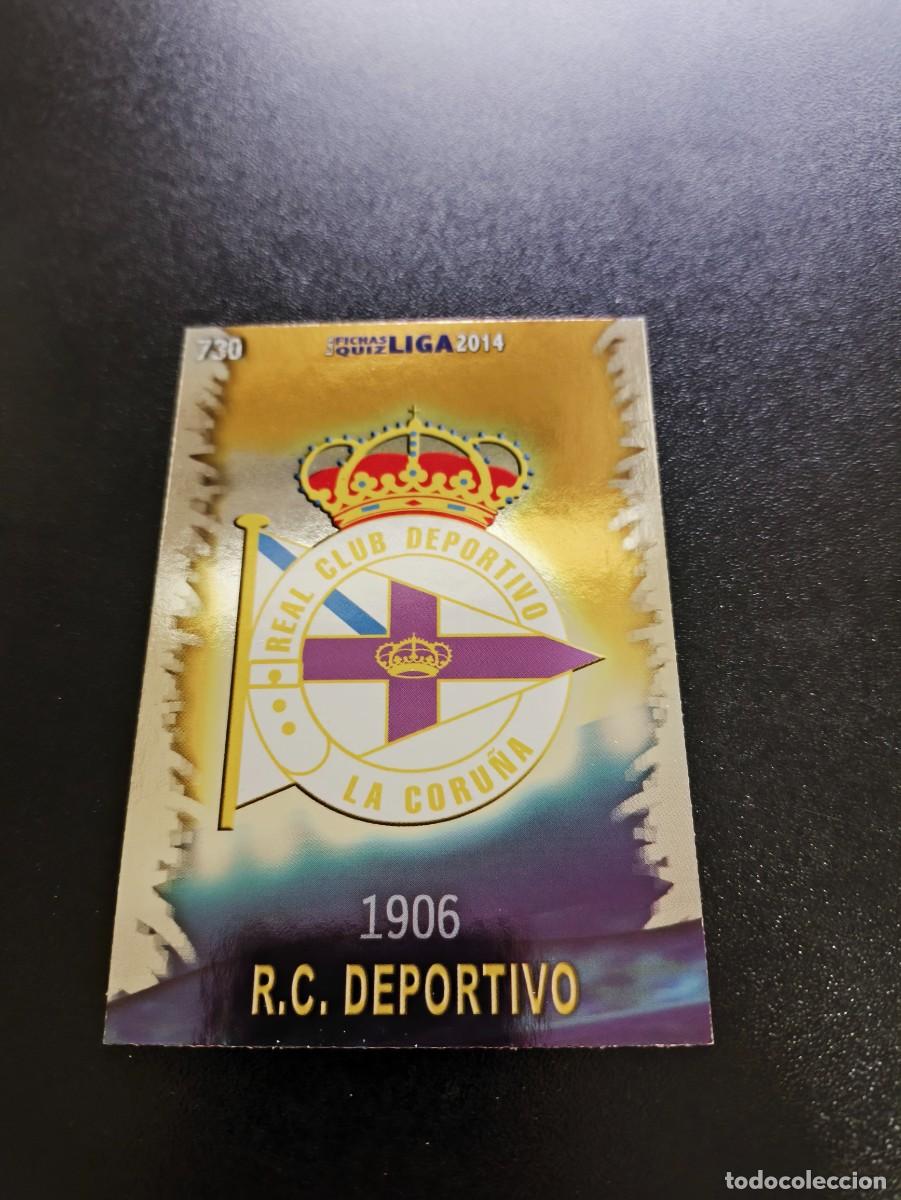 Cartes &agrave; collectionner de Football: 730 ESCUDO BRILLO LISO DEPORTIVO CORU&Ntilde;A MUNDICROMO LIGA 2013 2014 13 14 PLATINUM NO PANINI ESTE