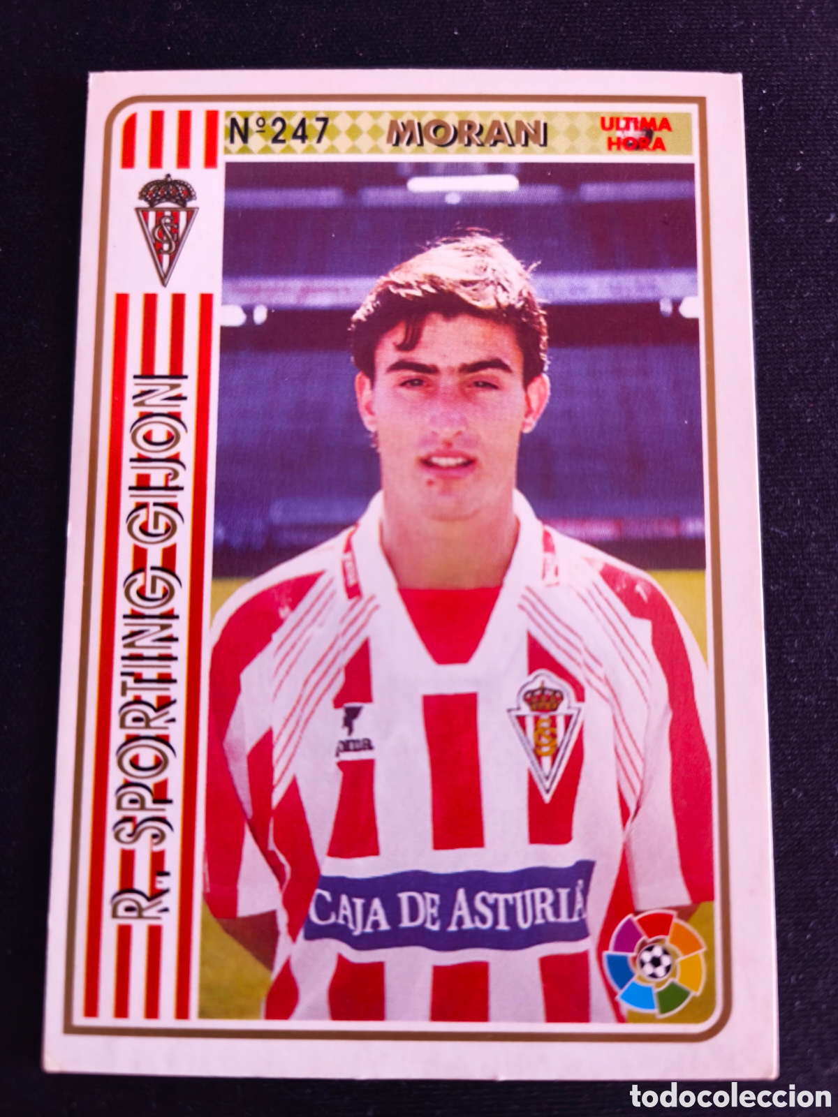 Fu&szlig;ball-Sticker: 247 UH Ultima Hora Moran Sporting Gijon LAS FICHAS DE LA LIGA MUNDICROMO 1994 1995 94 95