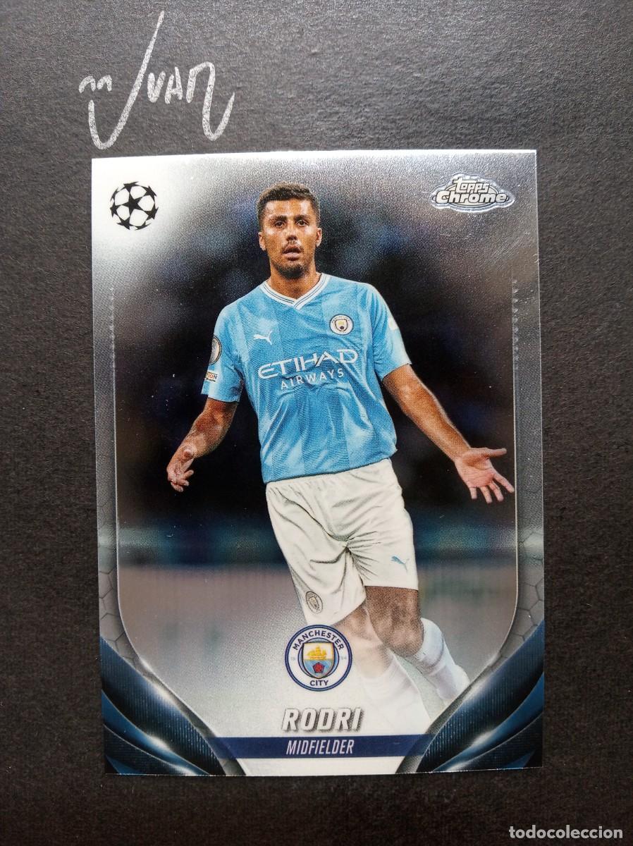 Cromos de F&uacute;tbol: N&ordm; 75 RODRI MANCHESTER CITY ESPA&Ntilde;A ⚽ TOPPS &reg; CHROME UCC UEFA CLUB COMPETITIONS 2023 2024 23 24 NUEVO