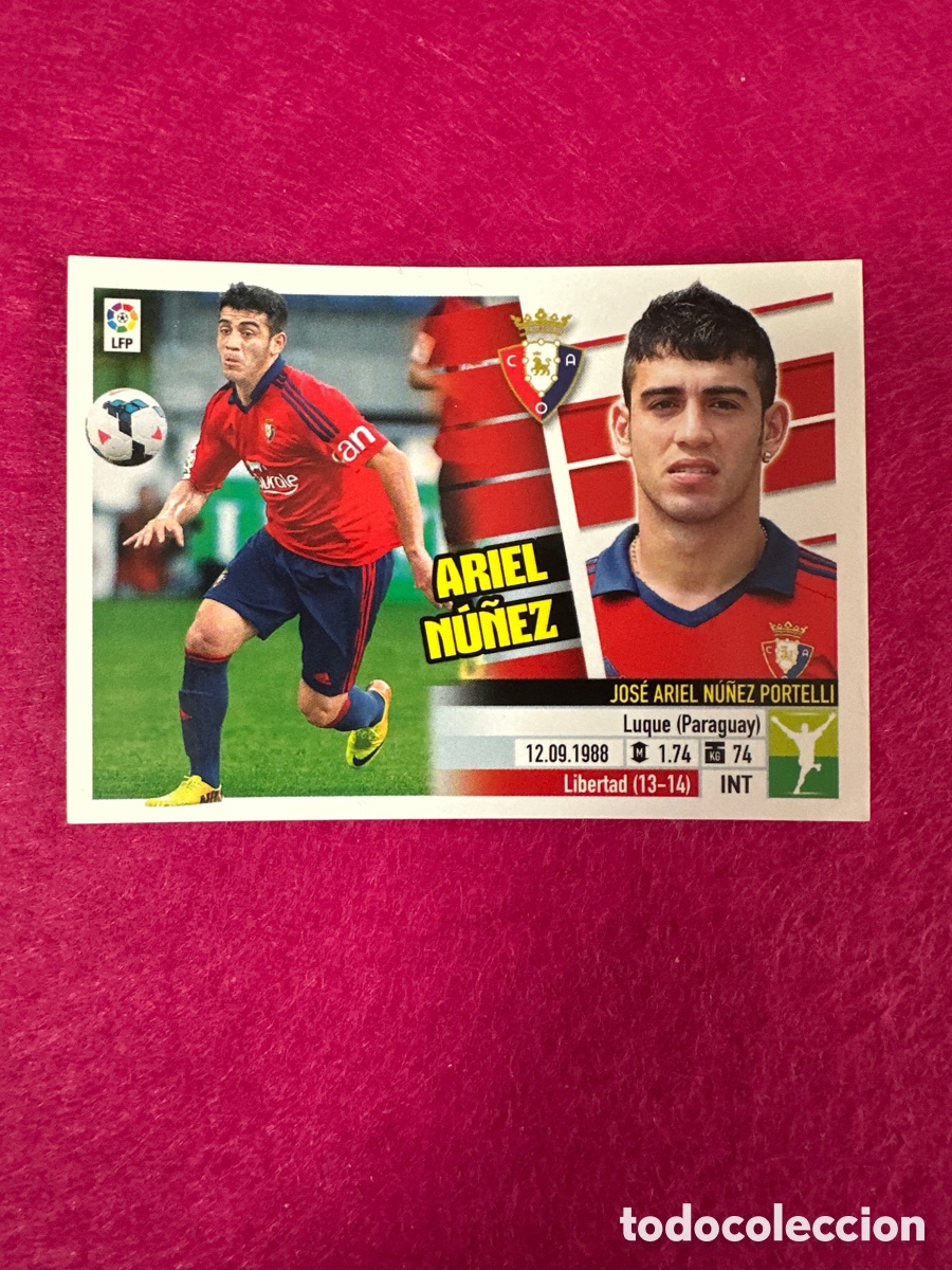 Cartes &agrave; collectionner de Football: ARIEL N&Uacute;&Ntilde;EZ (OSASUNA) N&ordm;35 &Uacute;TIMOS FICHAJES LIGA ESTE 2013-2014 13 14 NUNCA PEGADO SIN PEGAR