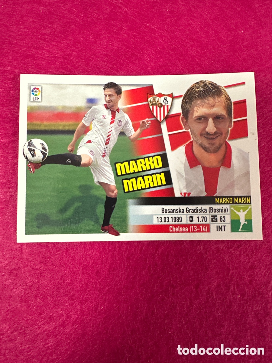 Figurine di Calcio: MARKO MAR&Iacute;N(SEVILLA) N&ordm;16 &Uacute;TIMOS FICHAJES LIGA ESTE 2013-2014 13 14 NUNCA PEGADO SIN PEGAR