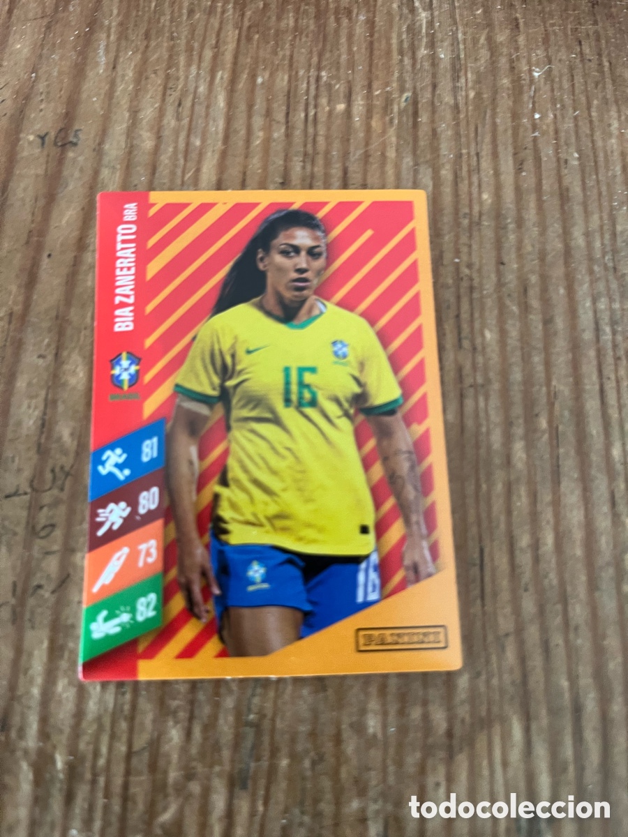 Cromos de F&uacute;tbol: R31860 CROMO SIN PEGAR NUNCA PEGADO PANINI FAMILY FUTBOL FEMENINO BIA ZANERATTO BRASIIL