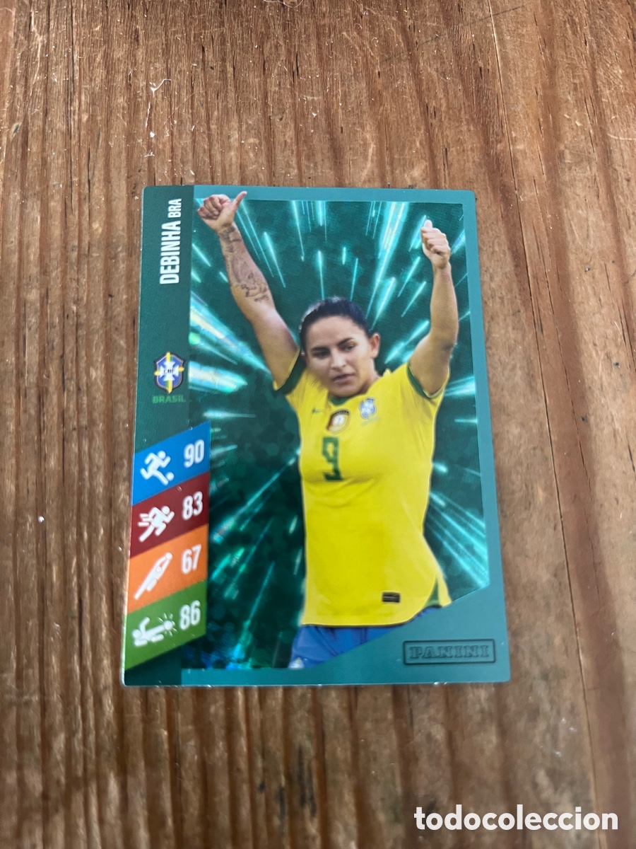 Cromos de F&uacute;tbol: R31860 CROMO SIN PEGAR NUNCA PEGADO PANINI FAMILY FUTBOL FEMENINO DEBINHA BRASIIL BRILLANTE