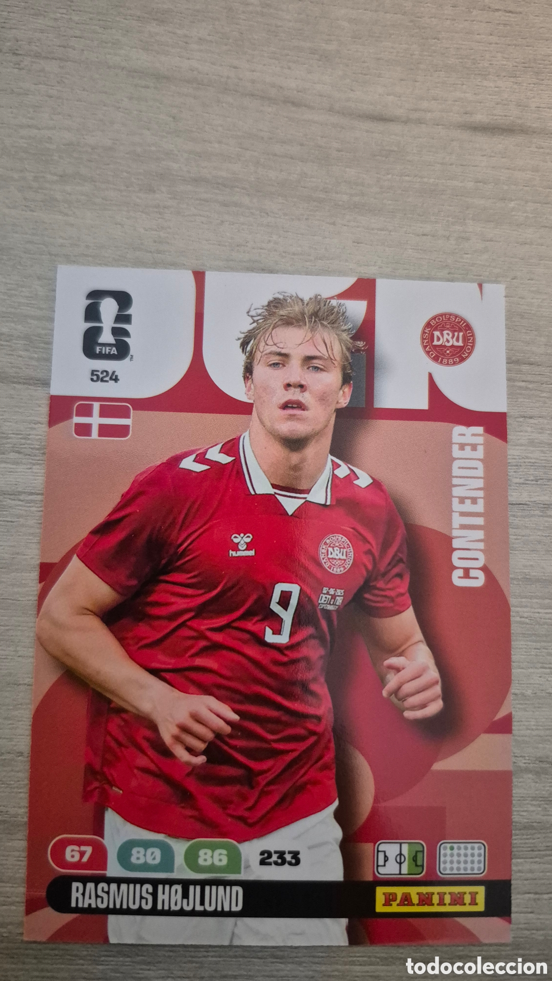 Figurine di Calcio: N&deg;524 Contender H&oslash;jlund (DEN) Adrenalyn FIFA World Cup 2026