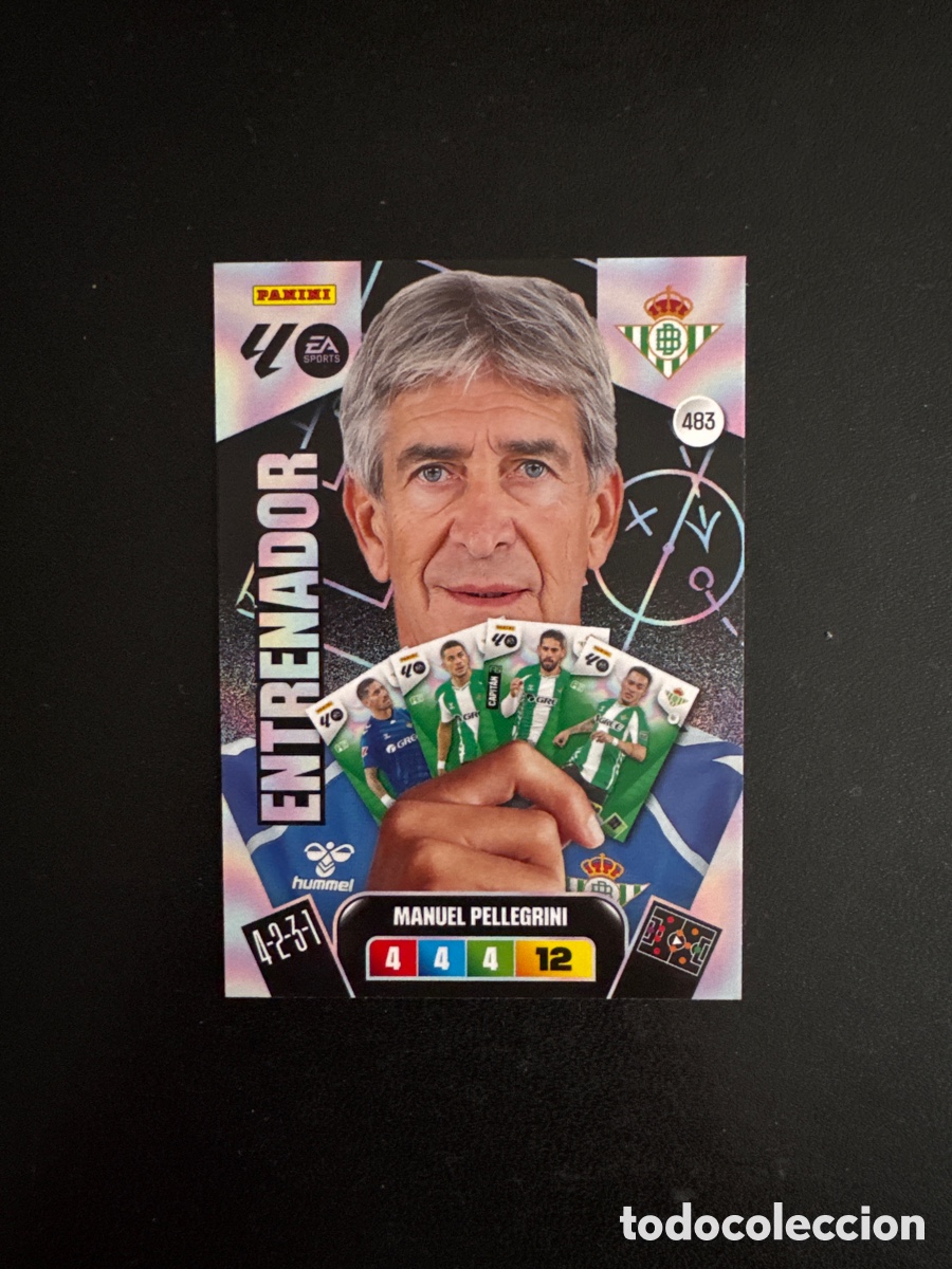 Cromos de F&uacute;tbol: PELLEGRINI ENTRENADOR BETIS NUMERO 483 ADRENALYN 2025 2026