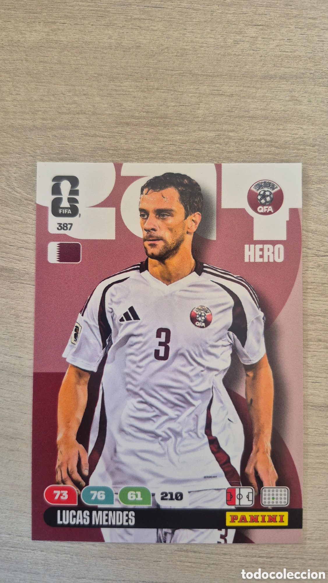 Football Stickers: N&deg;387 Qatar Lucas Mendes Adrenalyn FIFA World Cup 26