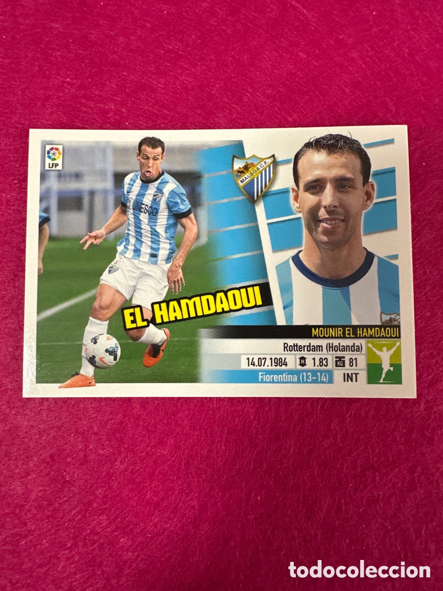 Cartes &agrave; collectionner de Football: EL HAMDAOUI (M&Aacute;LAGA) N&ordm; 57 &Uacute;TIMOS FICHAJES LIGA ESTE 2013-2014 13 14 NUNCA PEGADO SIN PEGAR
