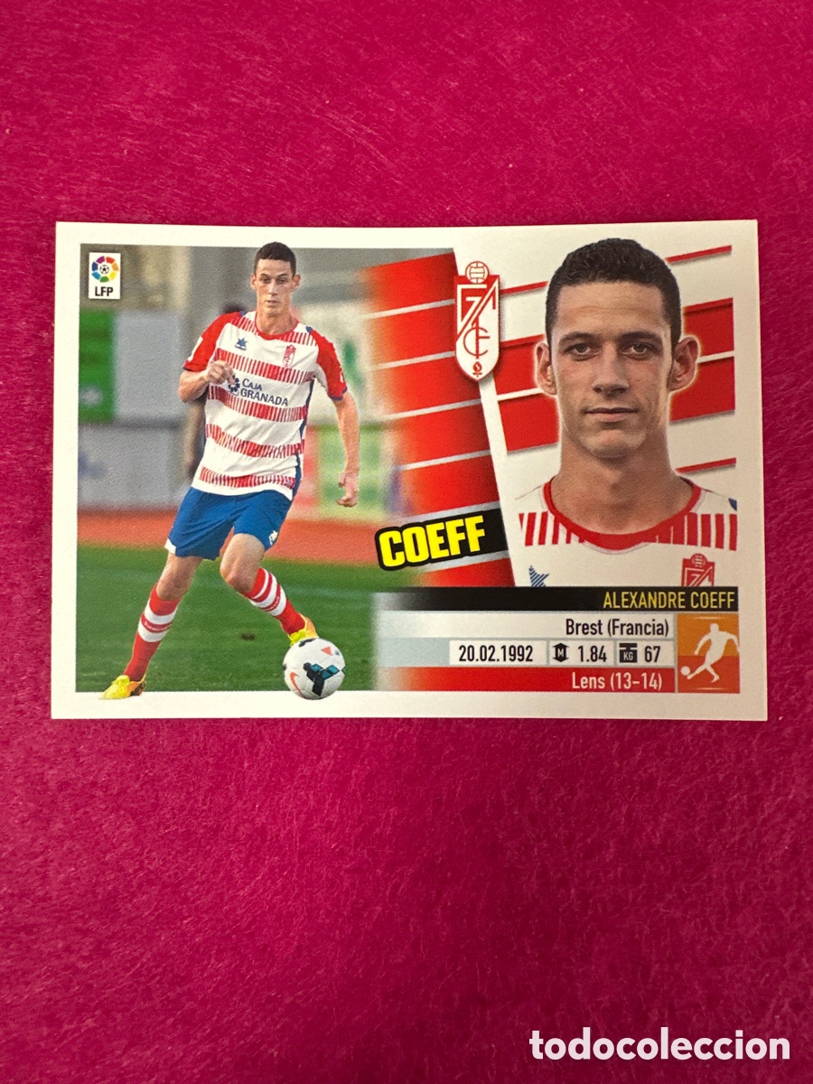 Cartes &agrave; collectionner de Football: COEFF (GRANADA) N&ordm;27 &Uacute;TIMOS FICHAJES LIGA ESTE 2013-2014 13 14 NUNCA PEGADO SIN PEGAR