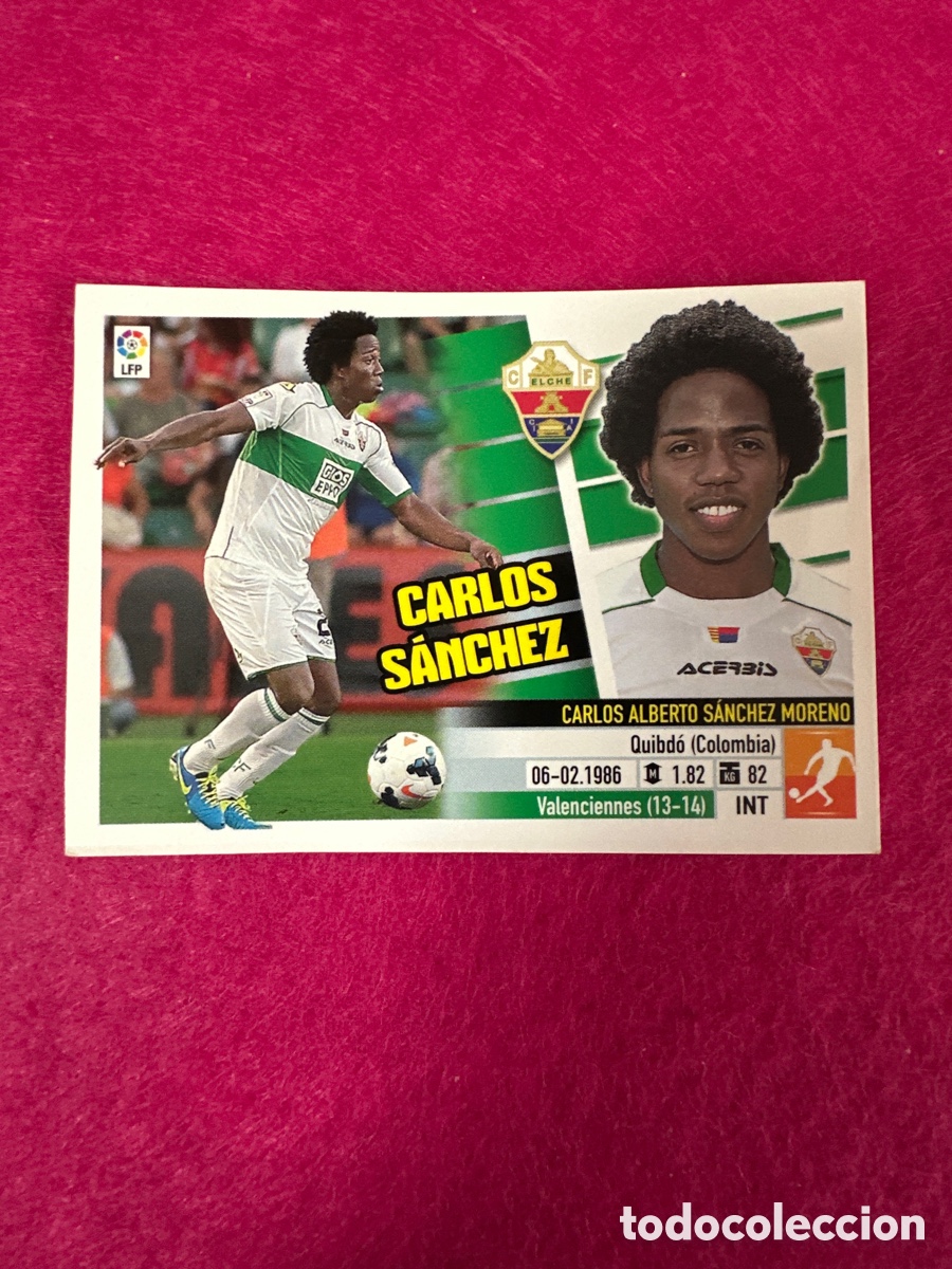 Fu&szlig;ball-Sticker: CARLOS S&Aacute;NCHEZ (ELCHE) N&ordm;52 &Uacute;TIMOS FICHAJES LIGA ESTE 2013-2014 13 14 NUNCA PEGADO SIN PEGAR