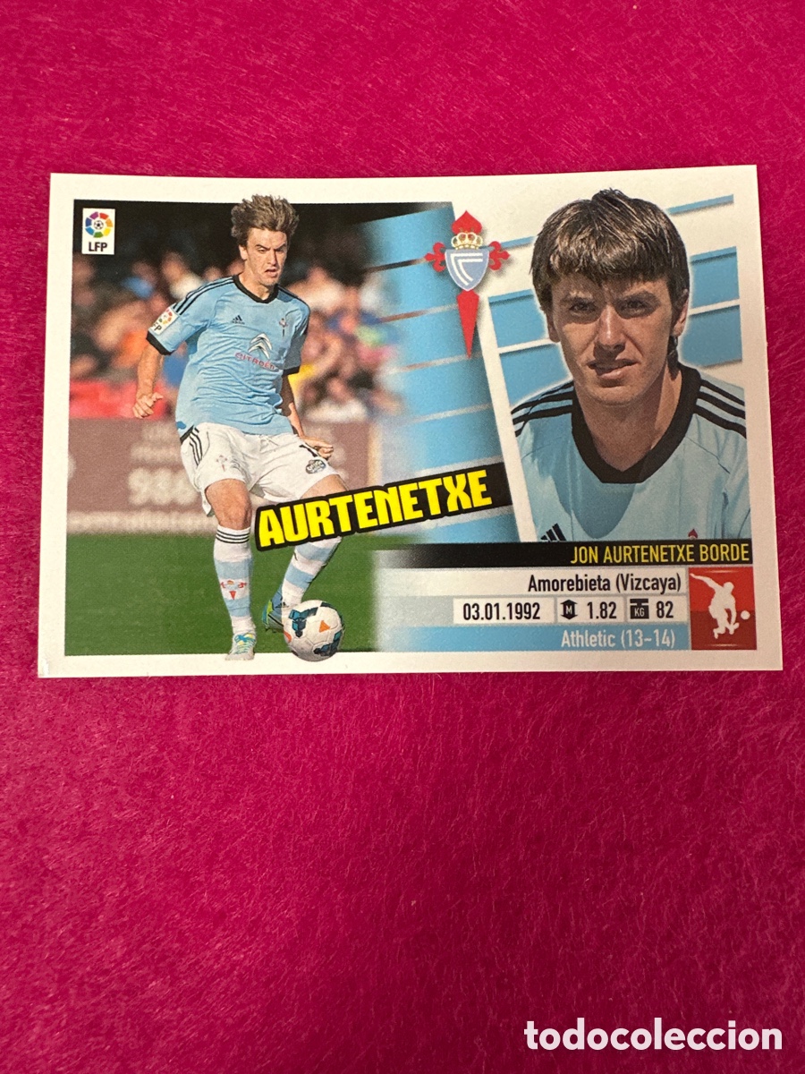 Cromos de Futebol: AURTENETXE (CELTA) N&ordm;54 &Uacute;TIMOS FICHAJES LIGA ESTE 2013-2014 13 14 NUNCA PEGADO SIN PEGAR