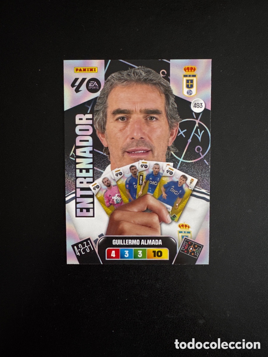 Cromos de F&uacute;tbol: ALMADA ENTRENADOR OVIEDO NUMERO 493 ADRENALYN 2025 2026