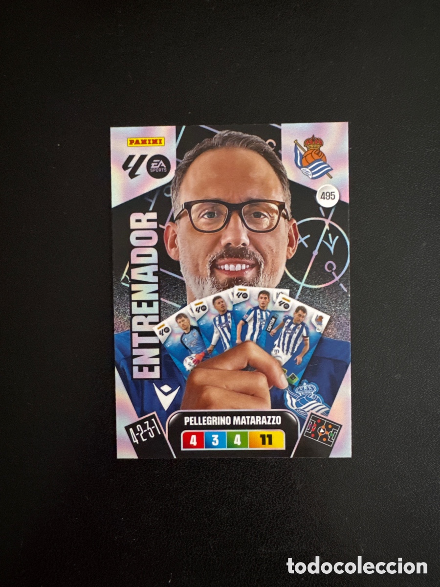 Cromos de F&uacute;tbol: MATARAZZO ENTRENADOR REAL SOCIEDAD NUMERO 495 ADRENALYN 2025 2026