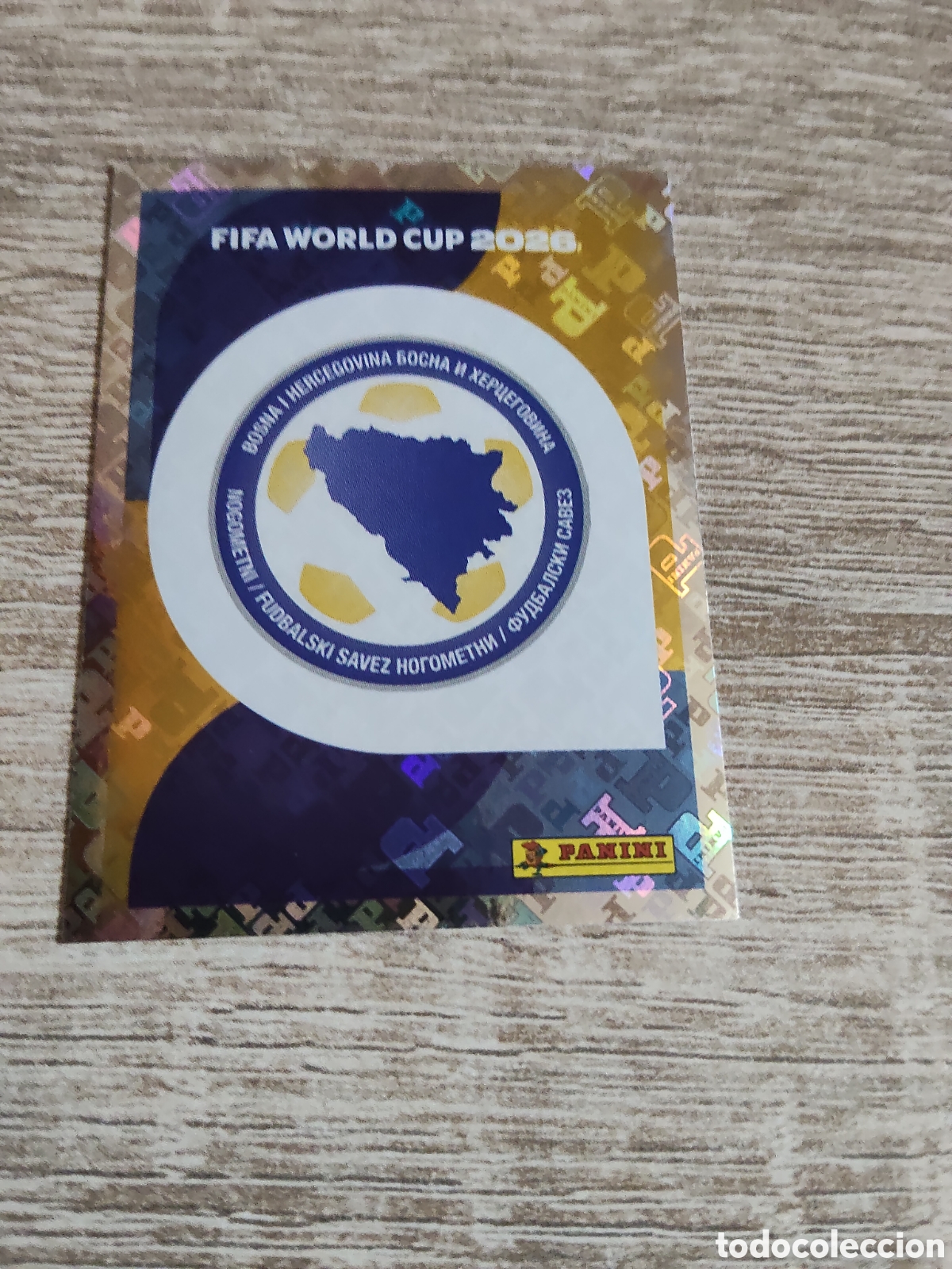 Cromos de F&uacute;tbol: Panini mundial 2026 BIH 1 escudo Bosnia Herzegovina