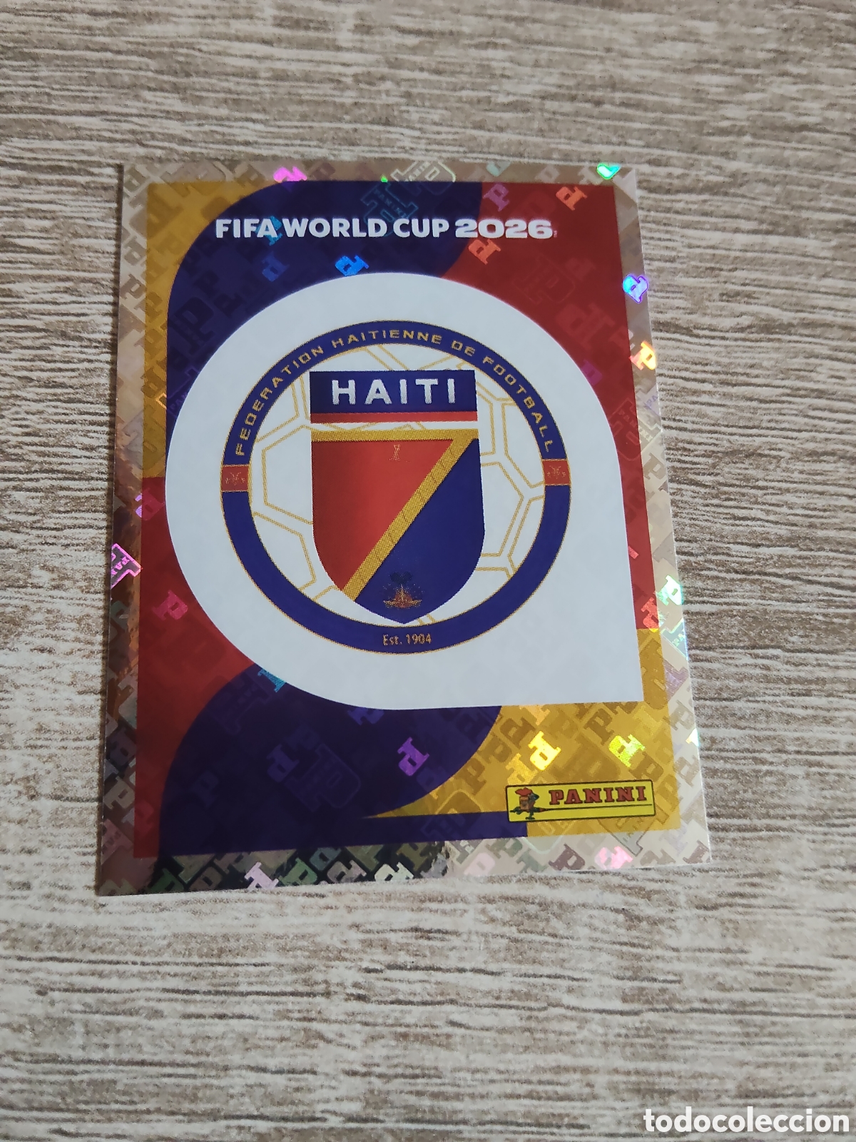 Cromos de F&uacute;tbol: Panini mundial 2026 HAI 1 escudo Hait&iacute;