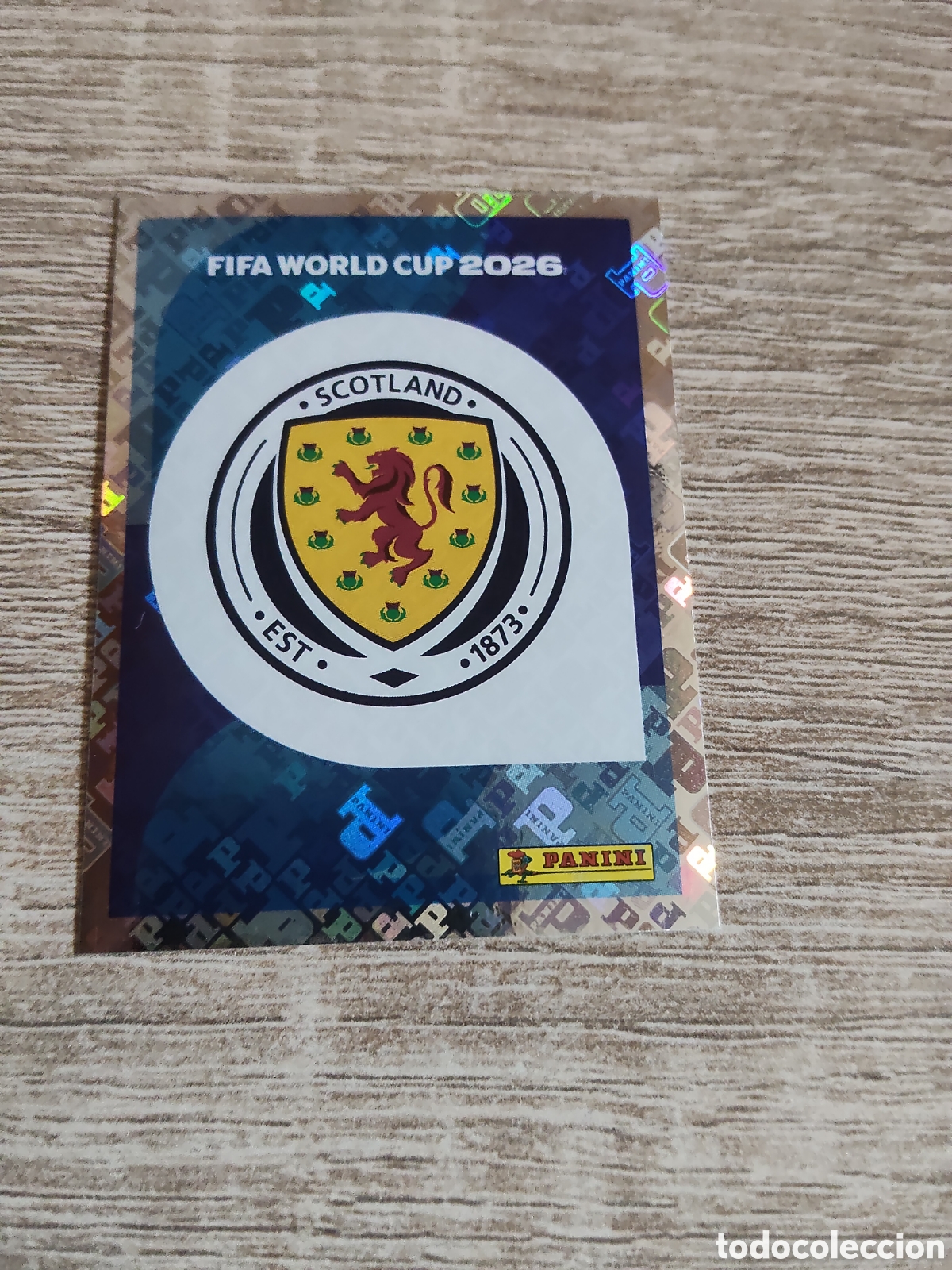 Cromos de F&uacute;tbol: Panini mundial 2026 SCO 1 escudo Escocia