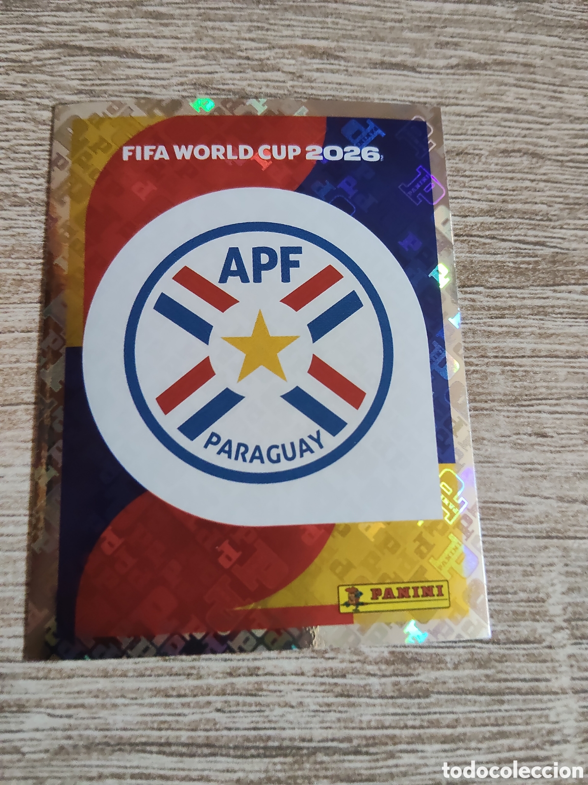 Cromos de F&uacute;tbol: Panini mundial 2026 PAR 1 escudo Paraguay