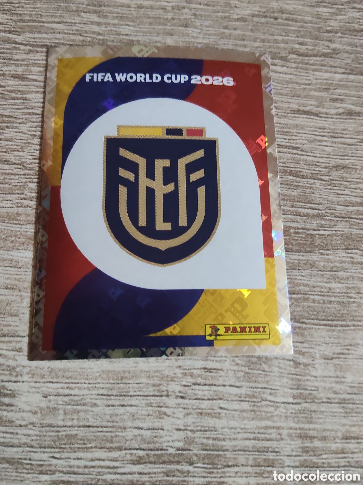 Cromos de F&uacute;tbol: Panini mundial 2026 ECU 1 escudo Ecuador