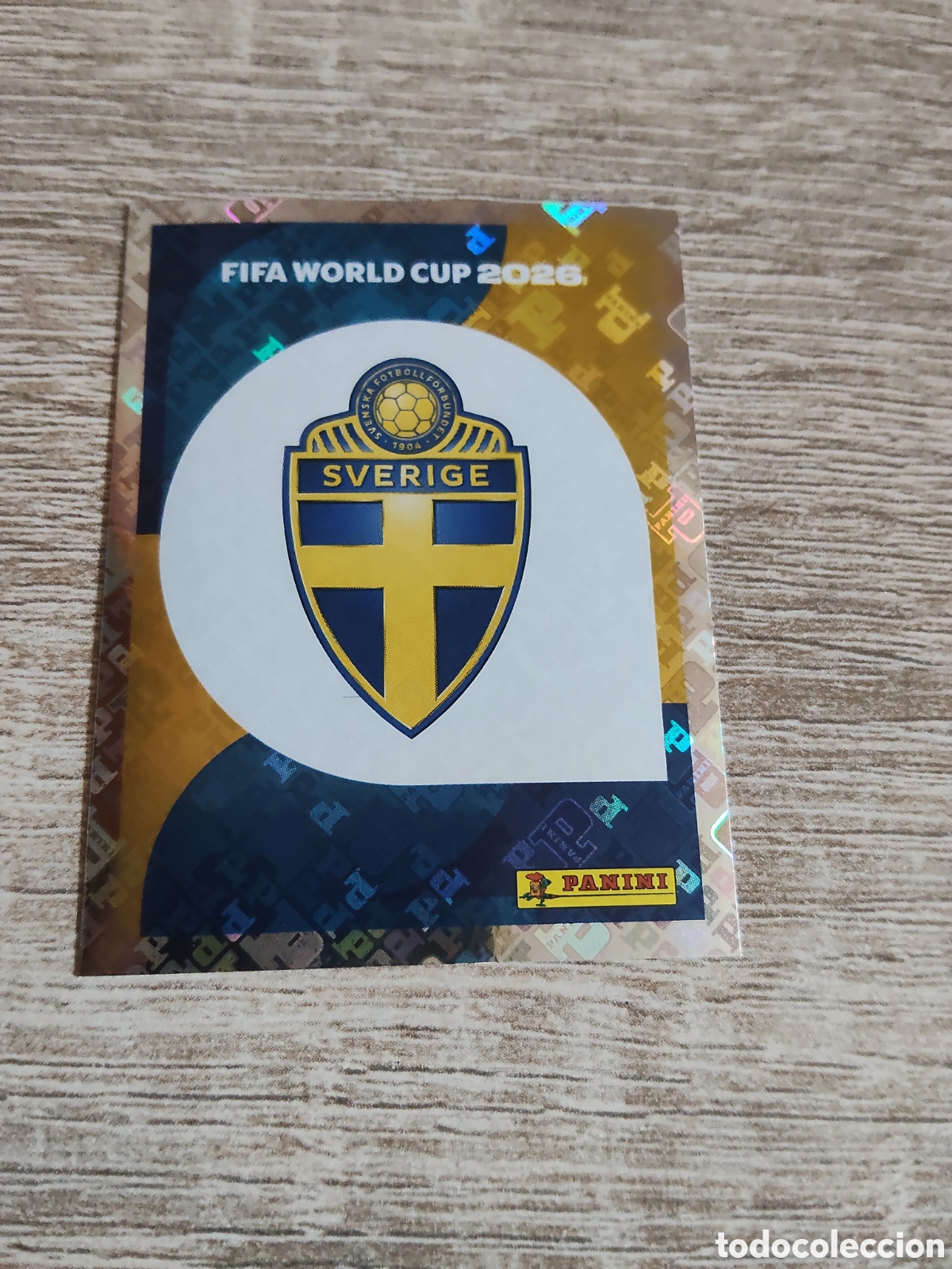 Cromos de F&uacute;tbol: Panini mundial 2026 SWE 1 escudo Suecia