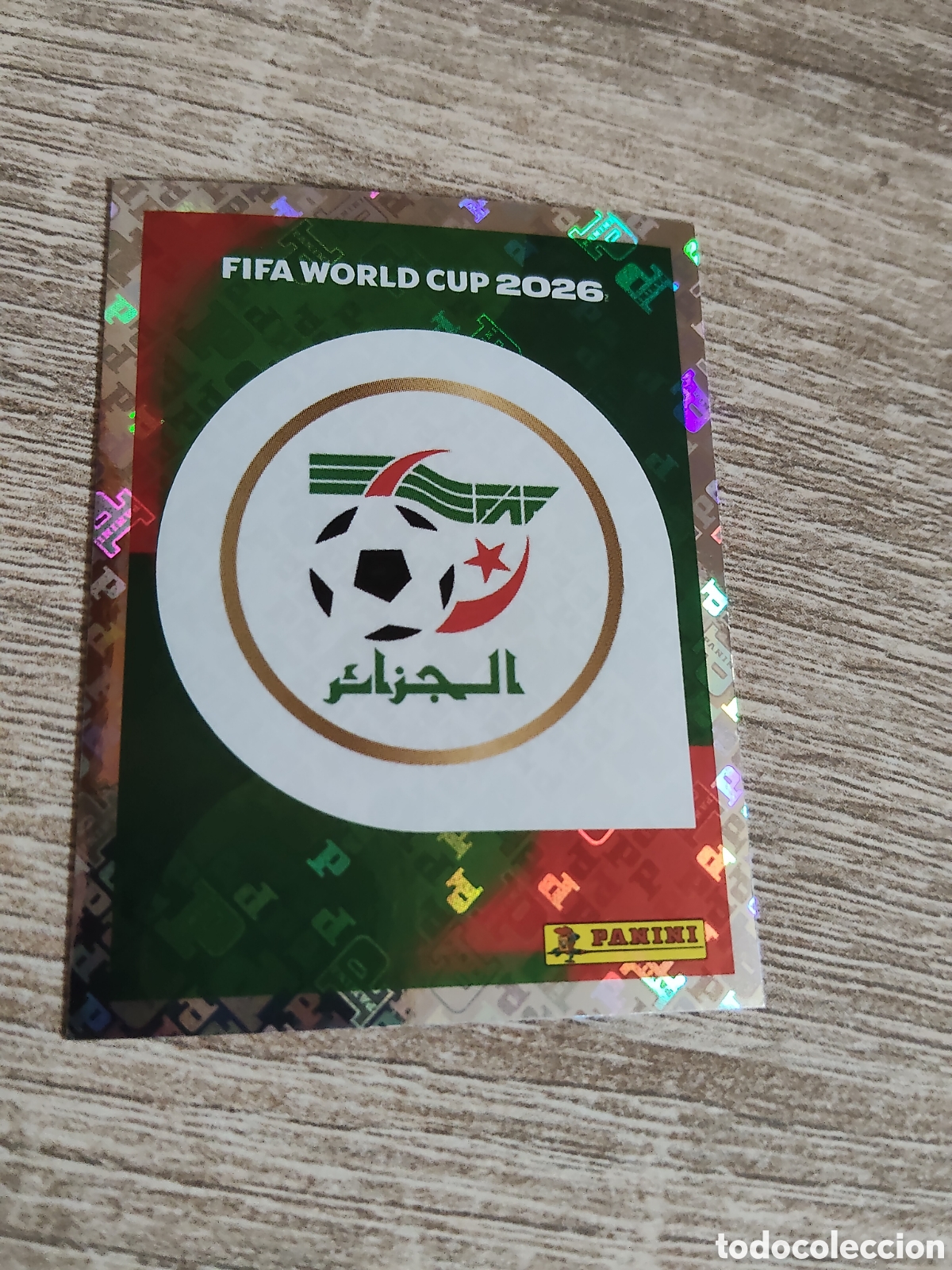 Cromos de F&uacute;tbol: Panini mundial 2026 ALG 1 escudo Argelia