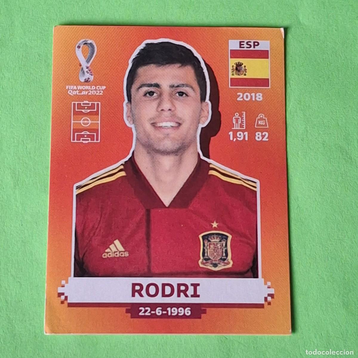Cromos de F&uacute;tbol: WORLD CUP MUNDIAL QATAR 2022 - VERSION NARANJA SUDAMERICA - ESP 13 ESPA&Ntilde;A - RODRI