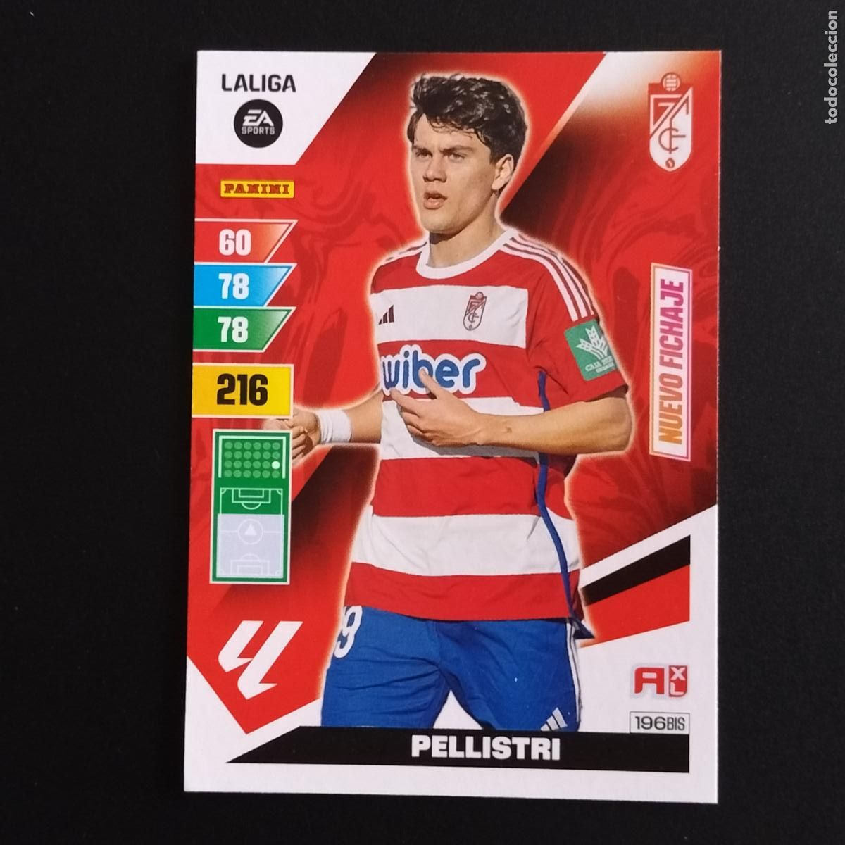 Football Stickers: 196 BIS PELLISTRI NUEVO FICHAJE GRANADA CROMOS ADRENALYN XL LALIGA CARD 2023 2024 23 214 PANINI